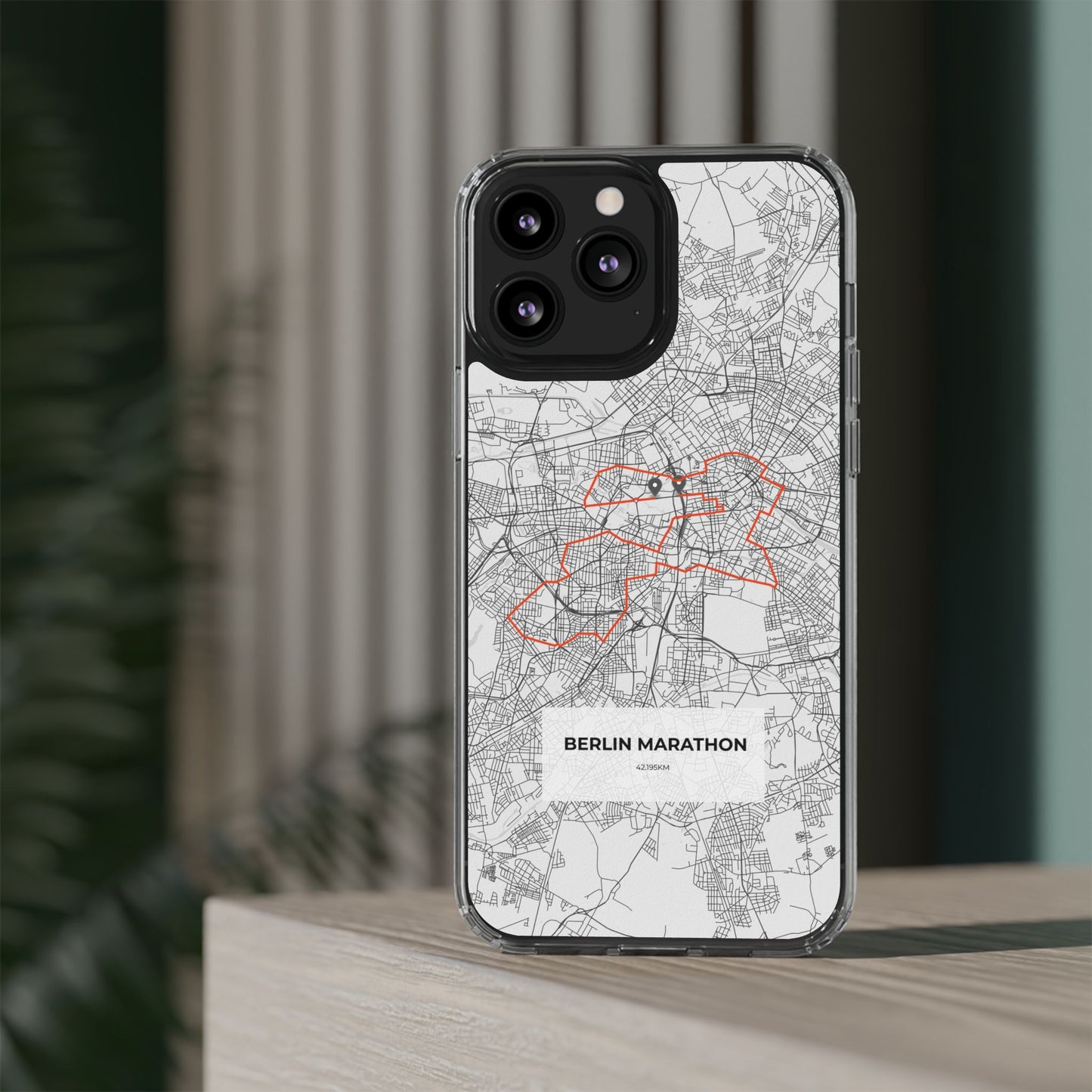 Berlin Marathon Route Clear Impact-Resistant Phone Case