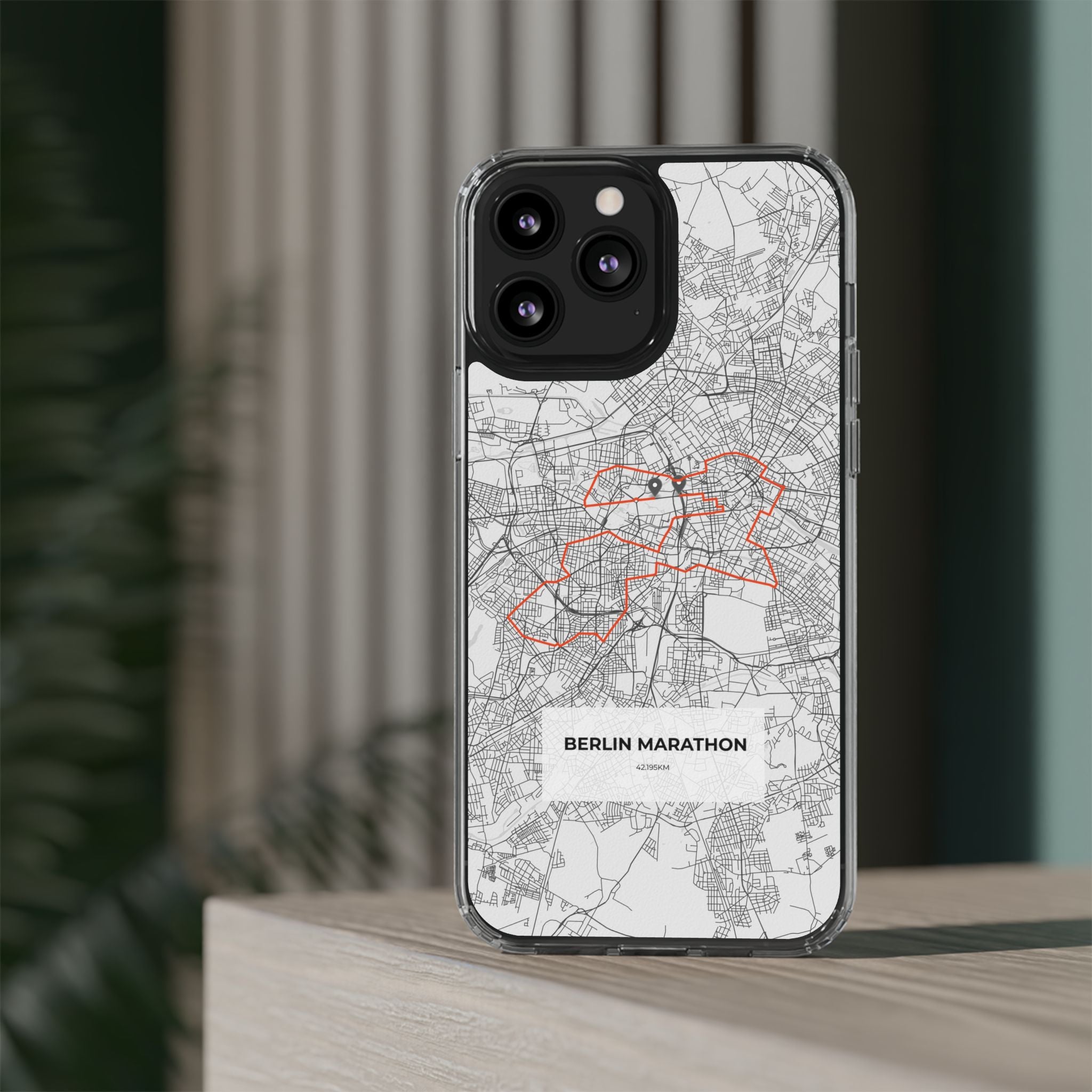 Berlin Marathon Route Clear Impact-Resistant Phone Case