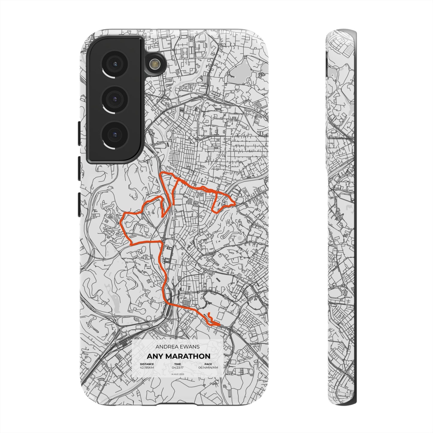 Customized Marathon Route Tough Phone Case