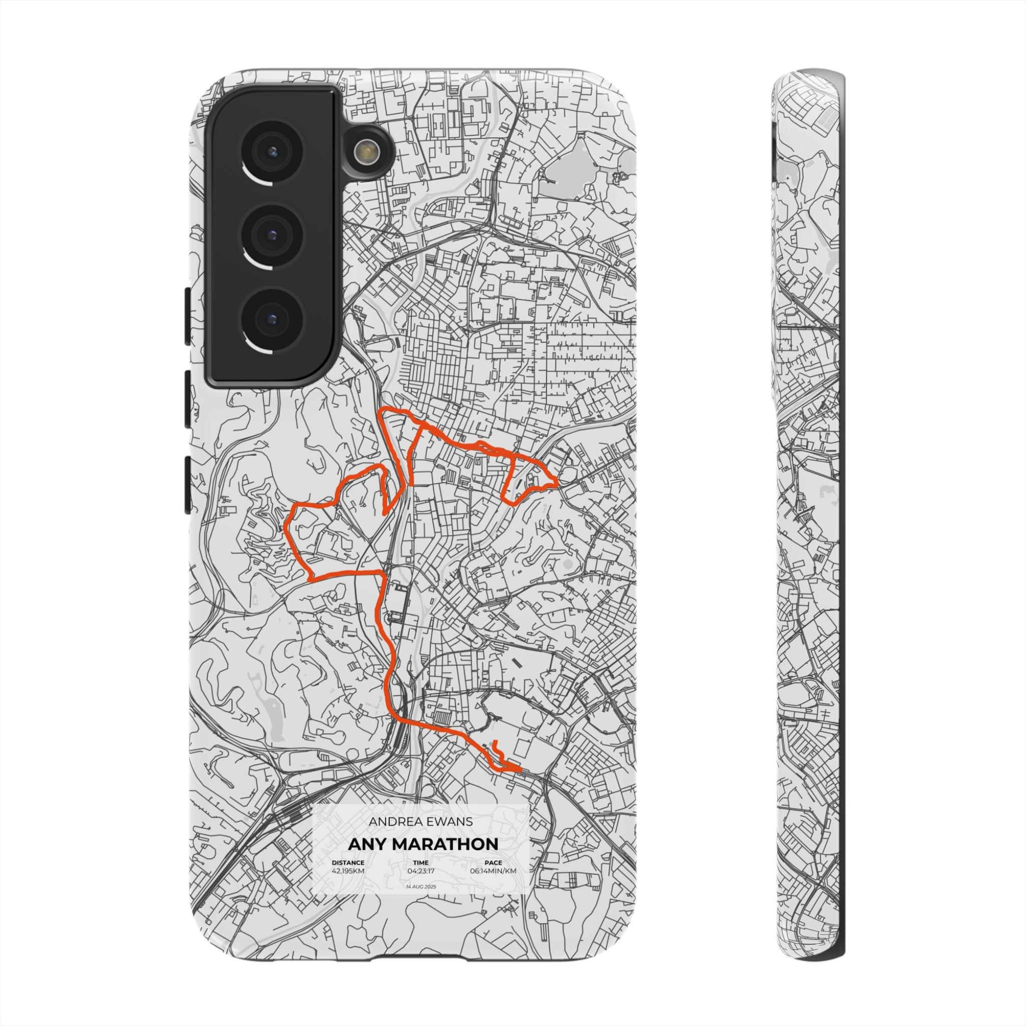 Customized Marathon Route Tough Phone Case