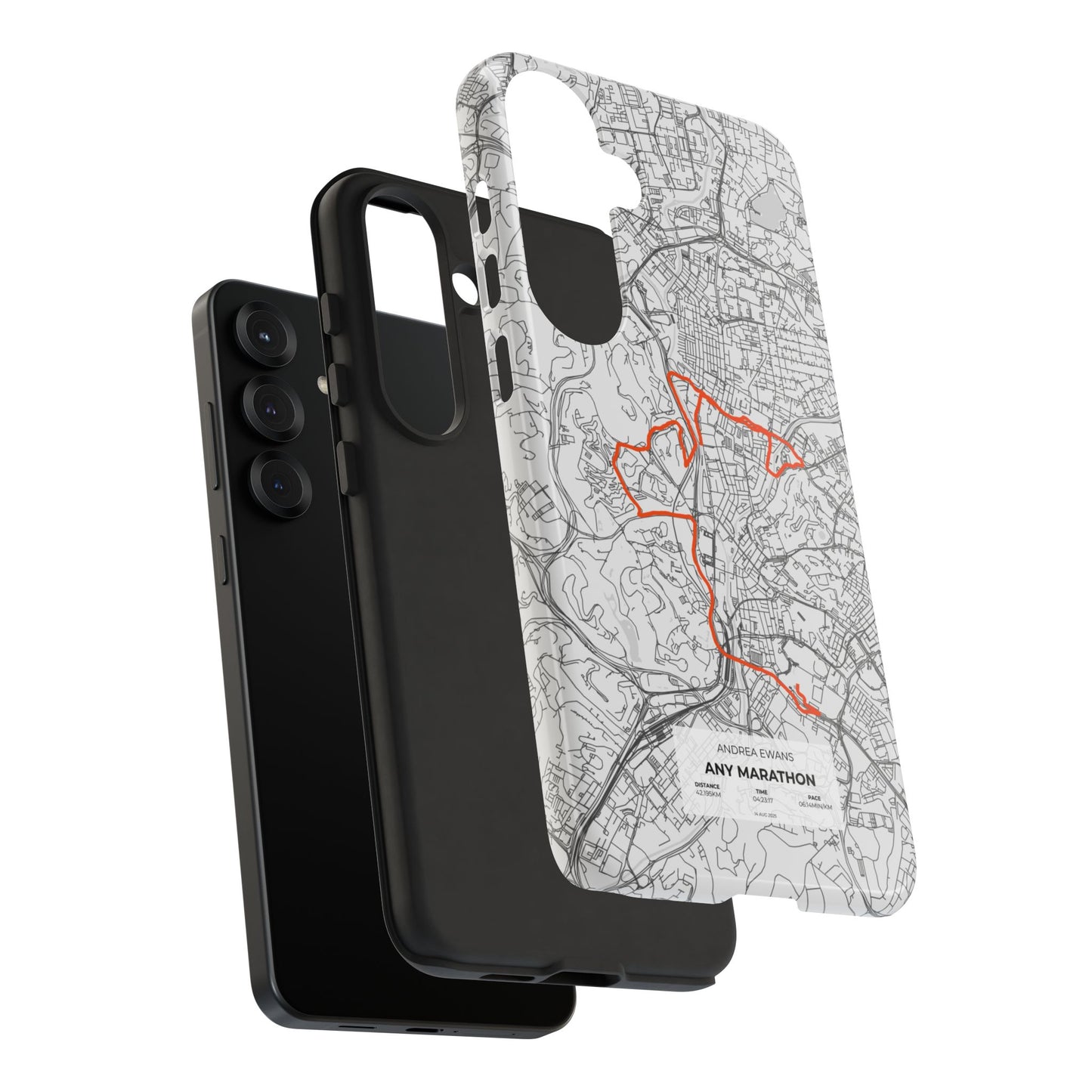 Customized Marathon Route Tough Phone Case
