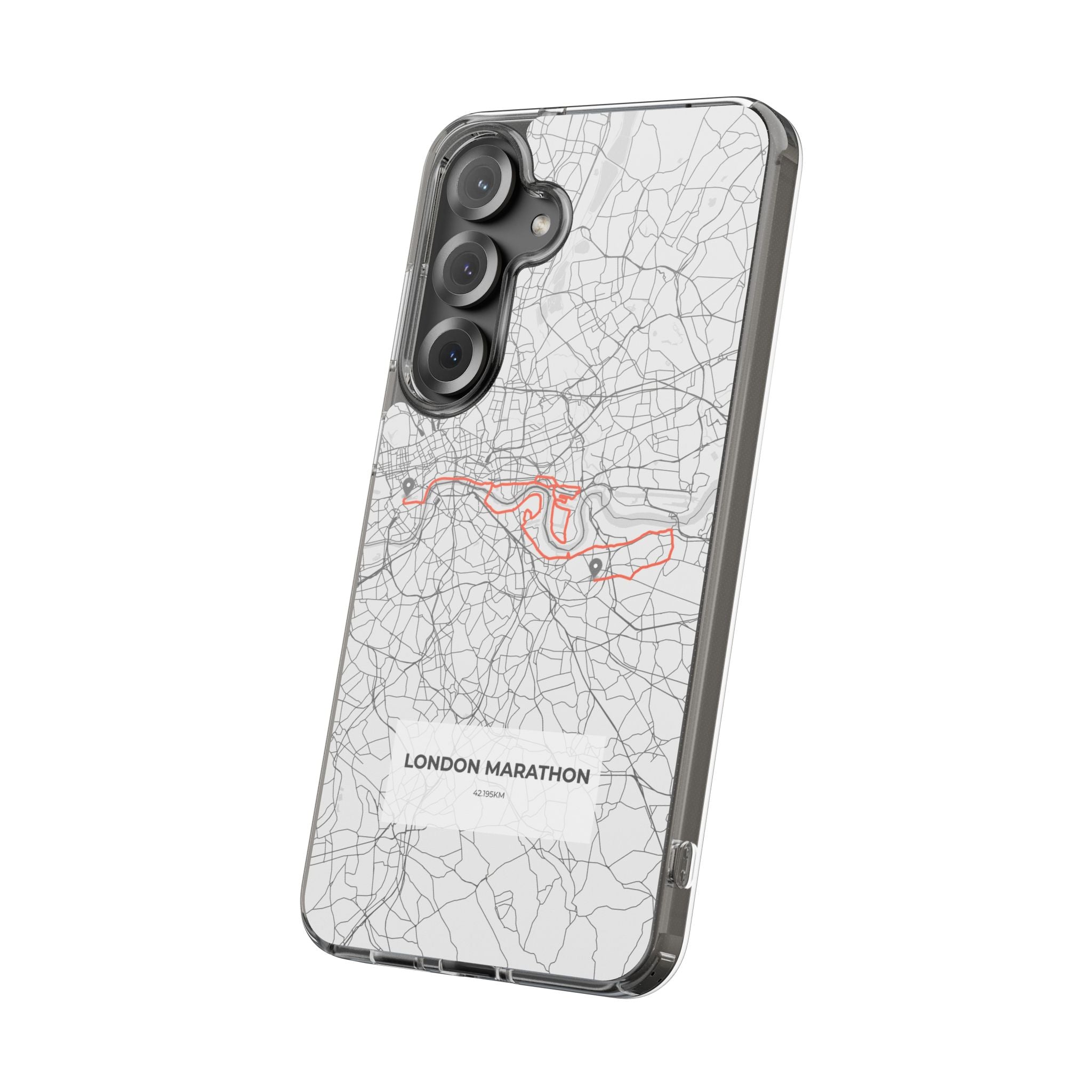 London Marathon Route Clear Impact-Resistant Phone Case