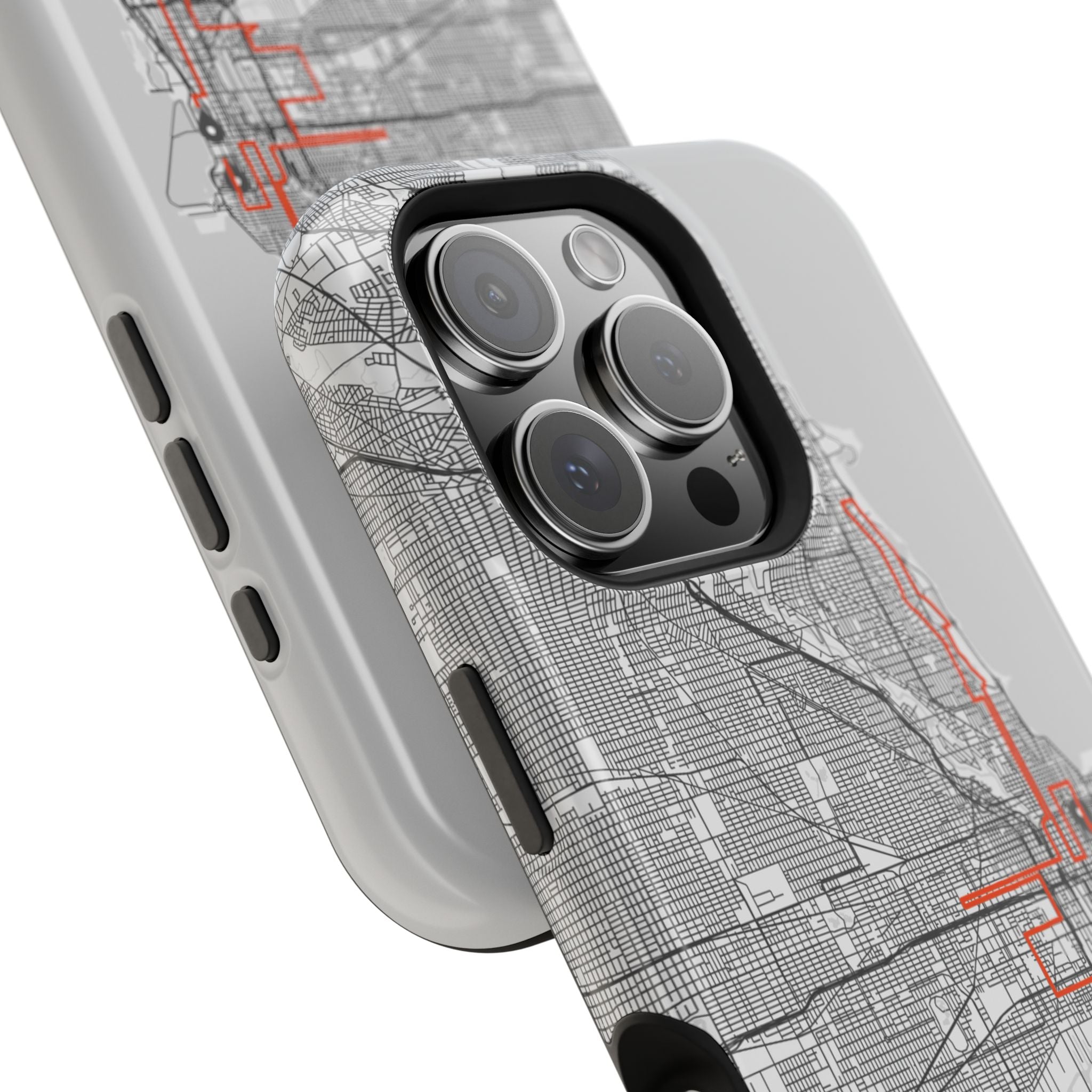 Chicago Marathon Route Magnetic Impact-Resistant Phone Case