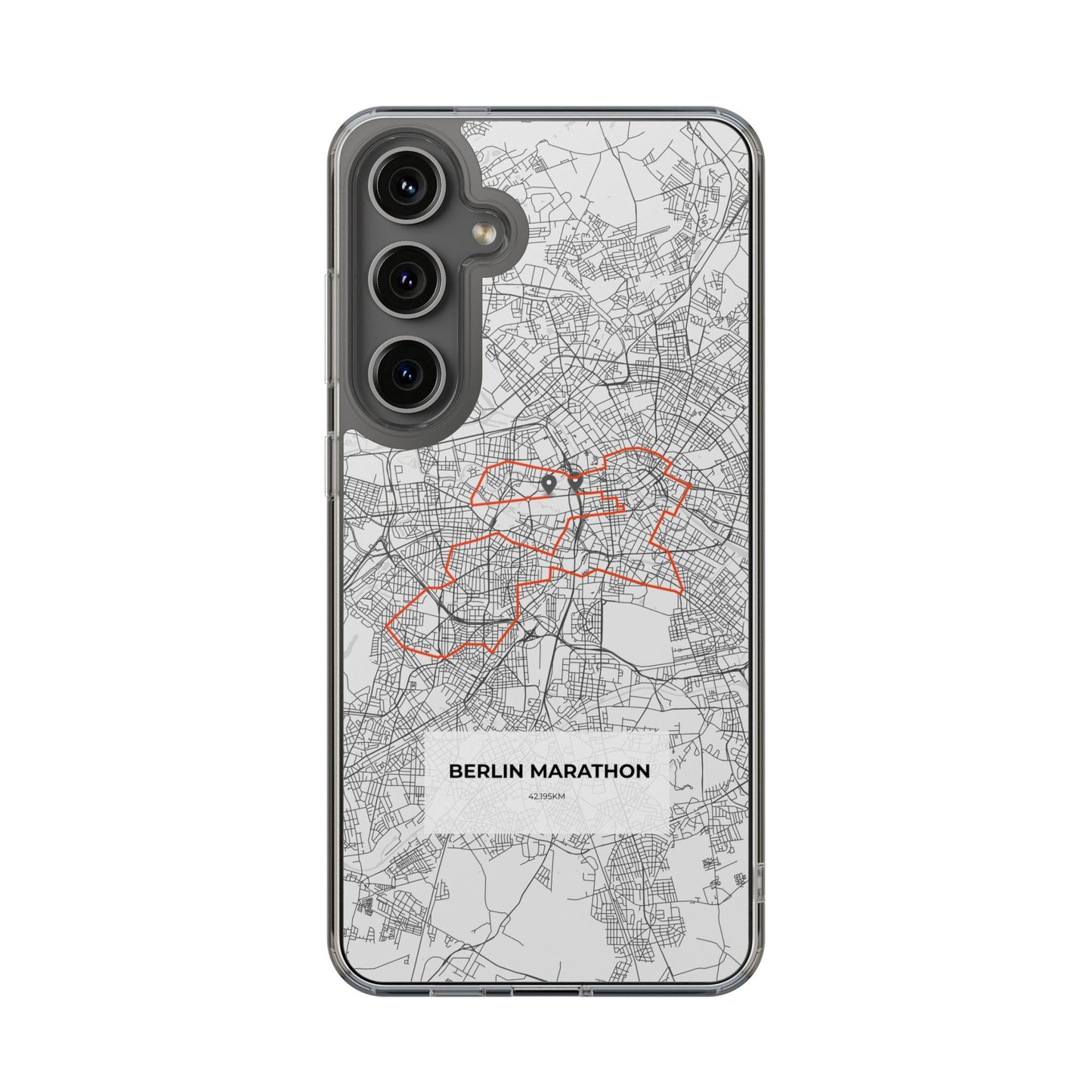 Berlin Marathon Route Clear Impact-Resistant Phone Case