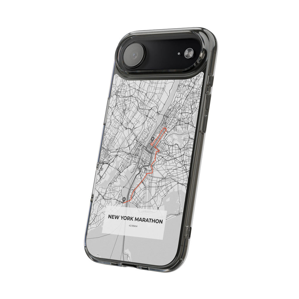 New York Marathon Route Clear Impact-Resistant Phone Case