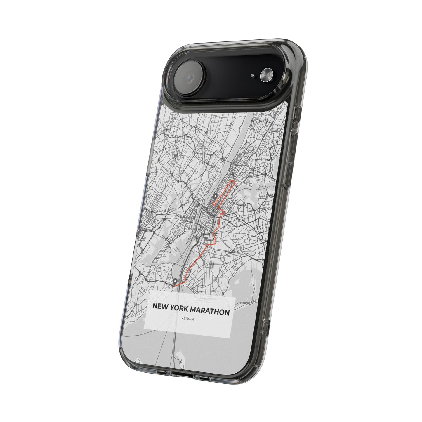 New York Marathon Route Clear Impact-Resistant Phone Case