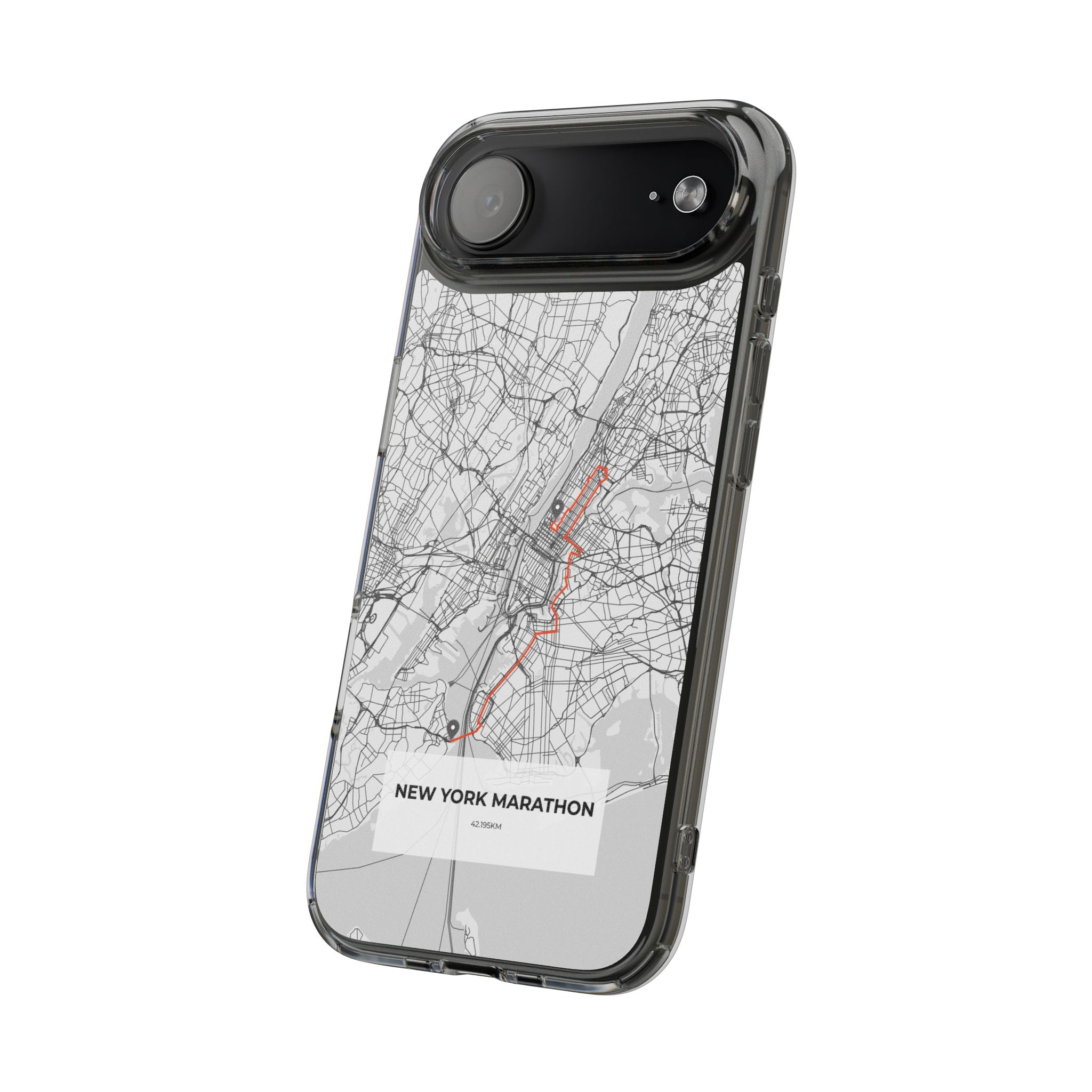 New York Marathon Route Clear Impact-Resistant Phone Case