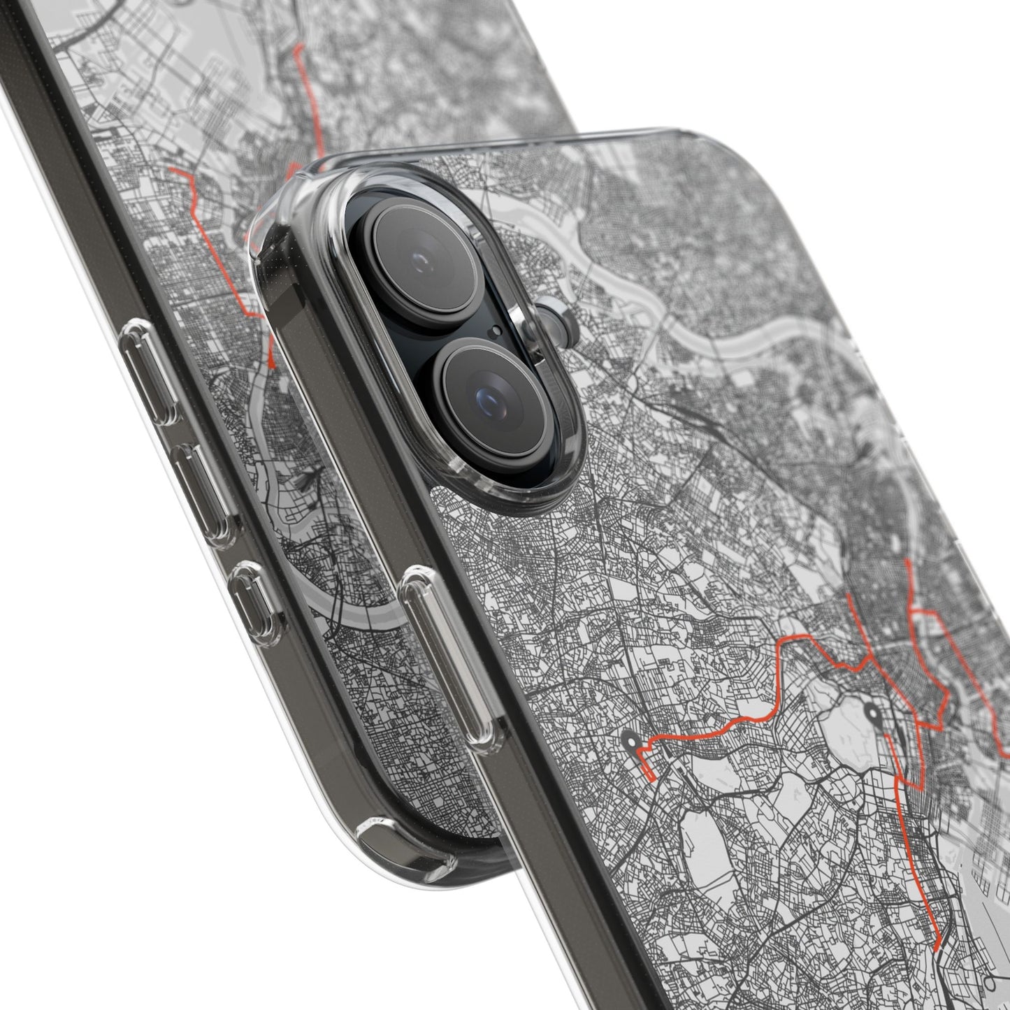 Tokyo Marathon Route Clear Impact-Resistant Phone Case