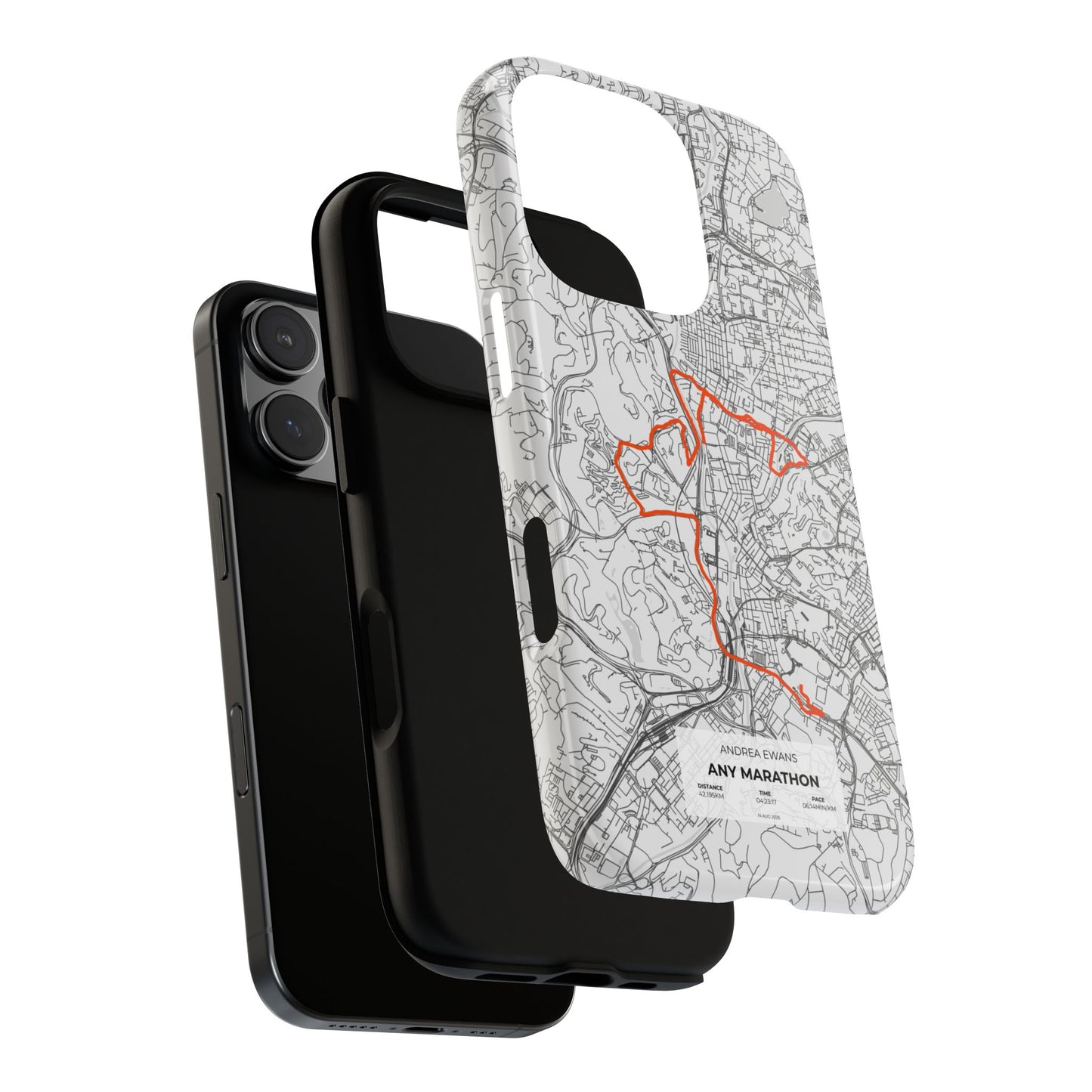 Customized Marathon Route Tough Phone Case