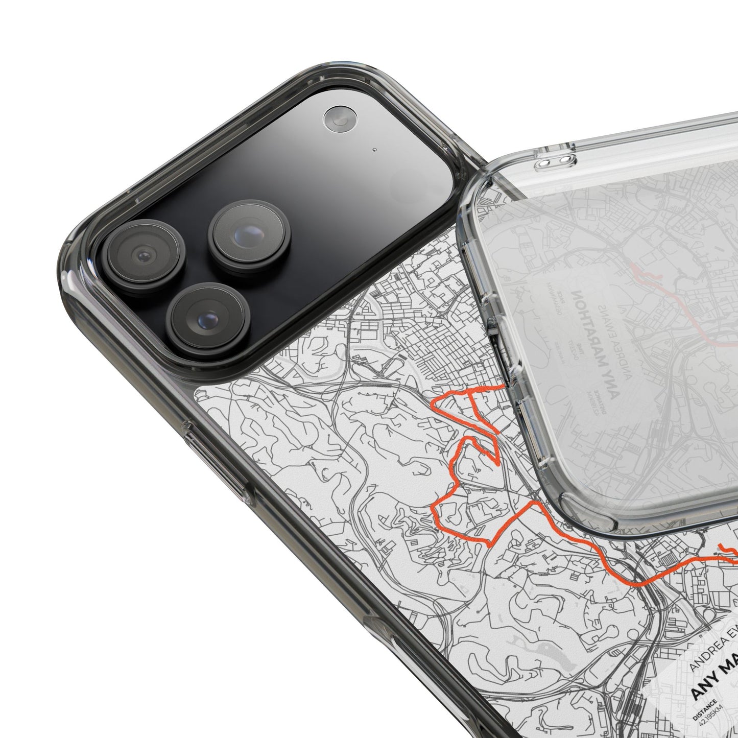 Customized Marathon Route Clear Impact-Resistant Phone Case
