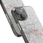 London Marathon Route Clear Impact-Resistant Phone Case