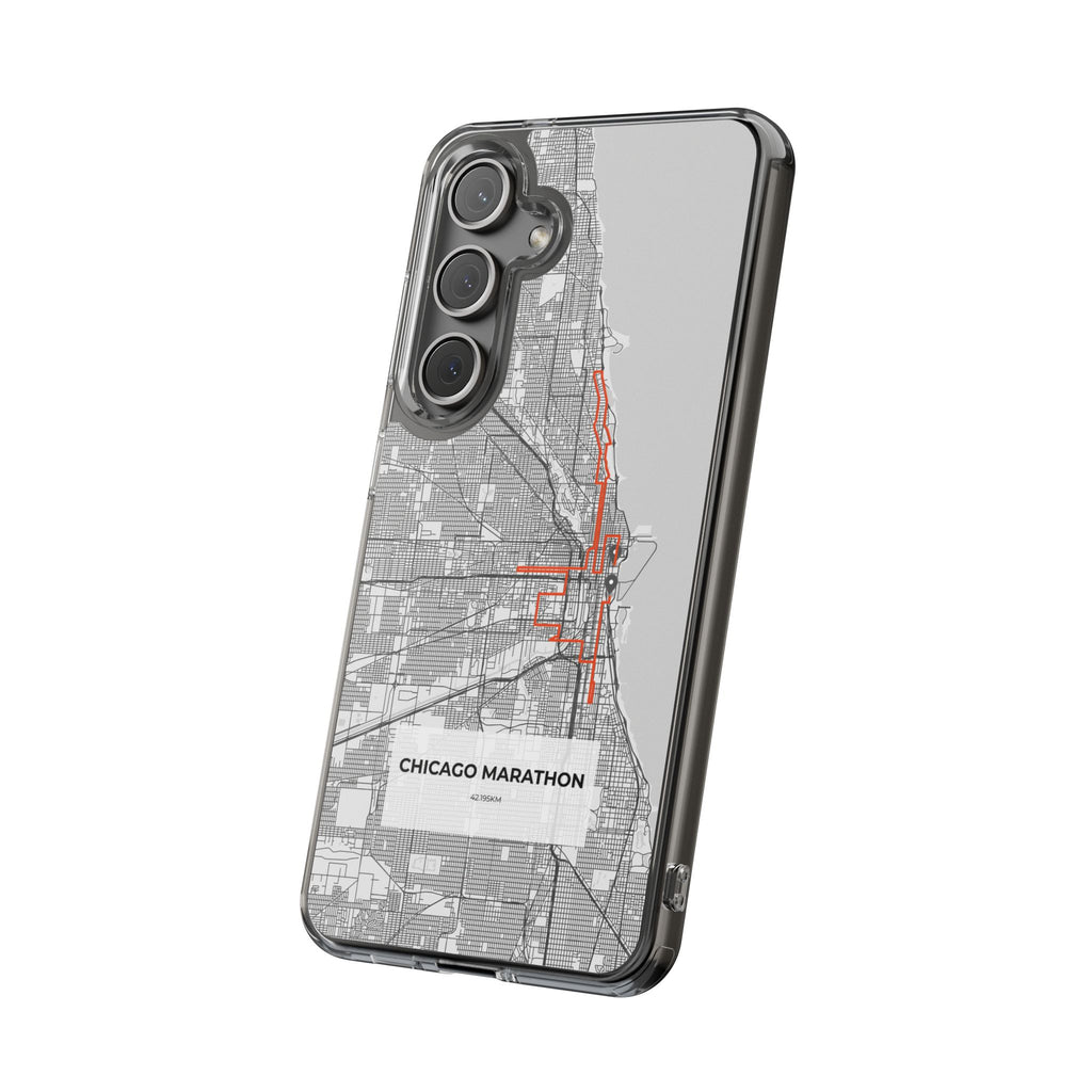 Chicago Marathon Route Clear Impact-Resistant Phone Case
