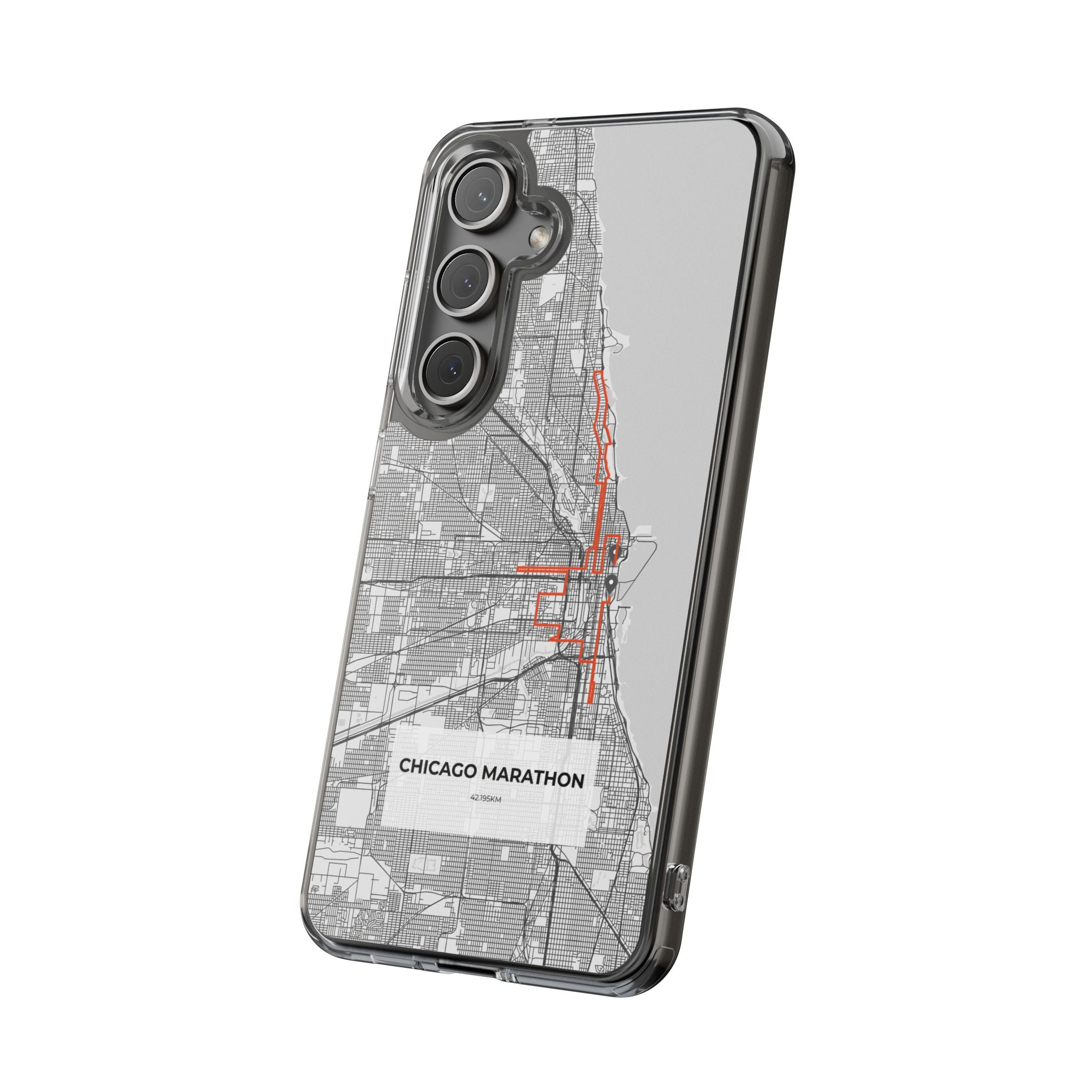 Chicago Marathon Route Clear Impact-Resistant Phone Case
