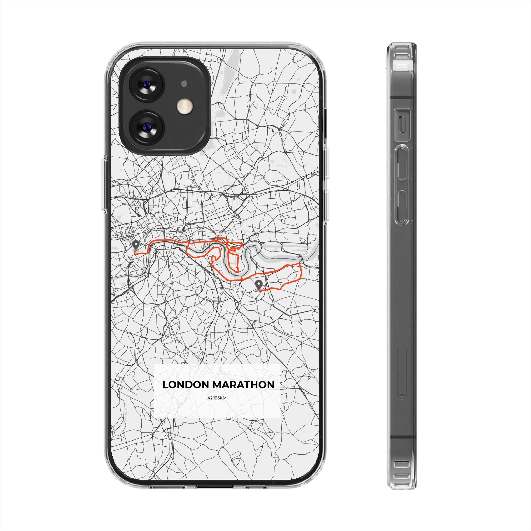 London Marathon Route Magnetic Clear Impact-Resistant Phone Case