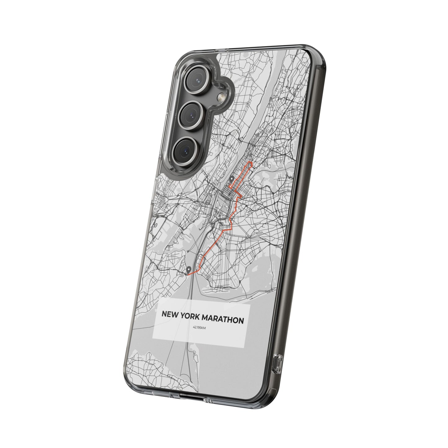 New York Marathon Route Clear Impact-Resistant Phone Case