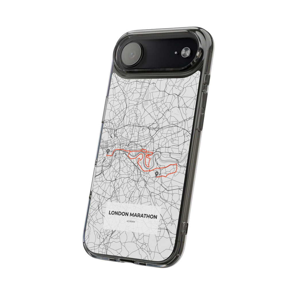 London Marathon Route Clear Impact-Resistant Phone Case