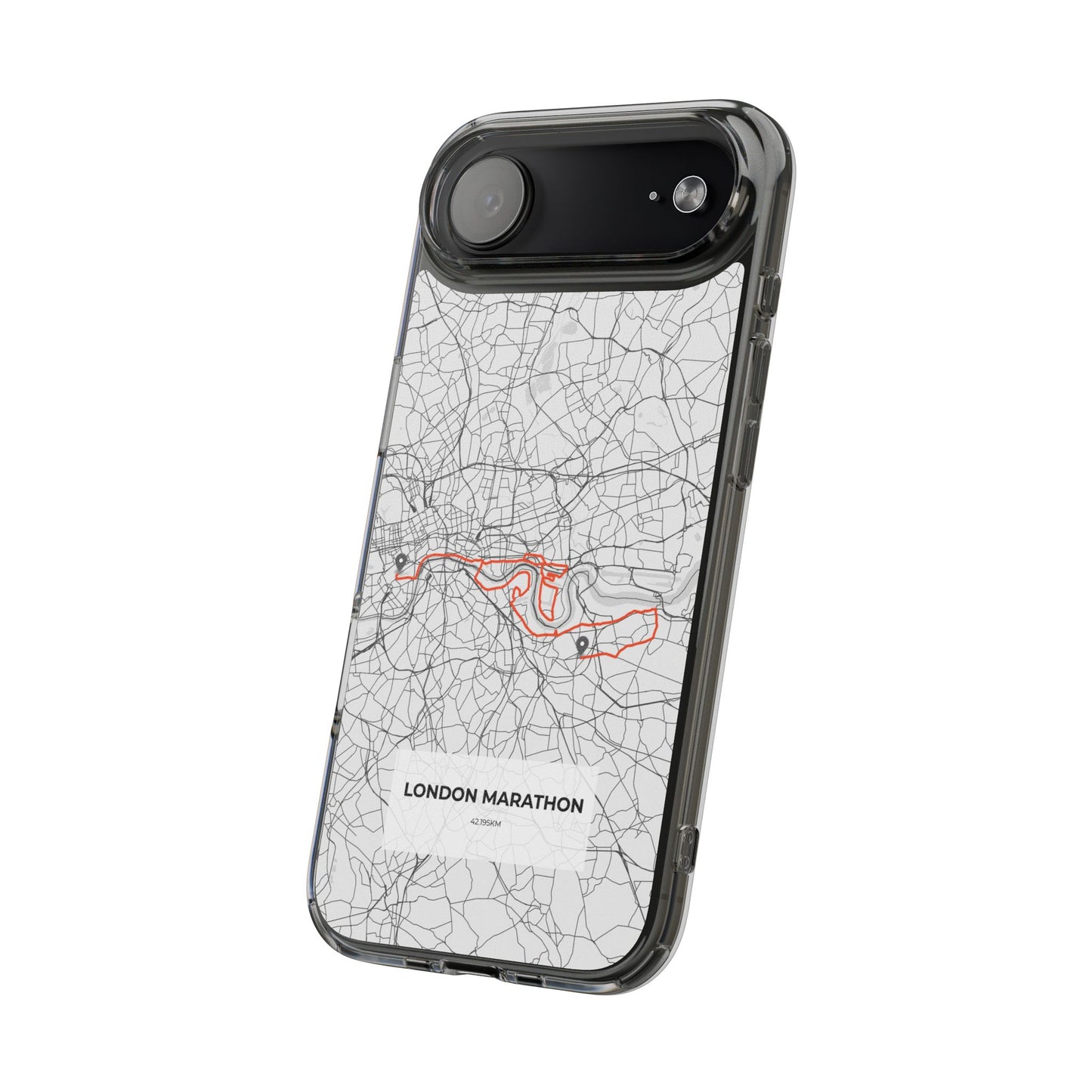 London Marathon Route Clear Impact-Resistant Phone Case