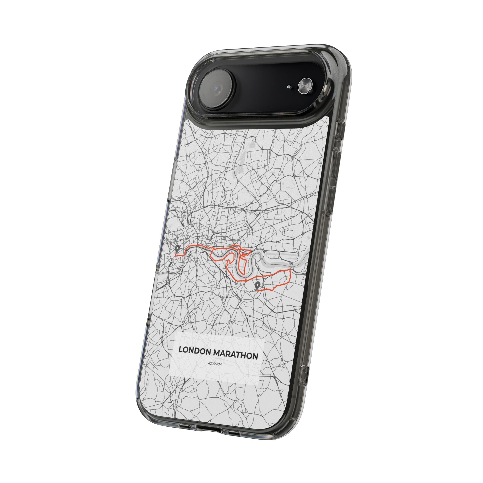 London Marathon Route Clear Impact-Resistant Phone Case