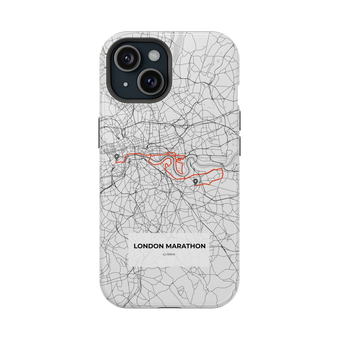 London Marathon Route Magnetic Impact-Resistant Phone Case