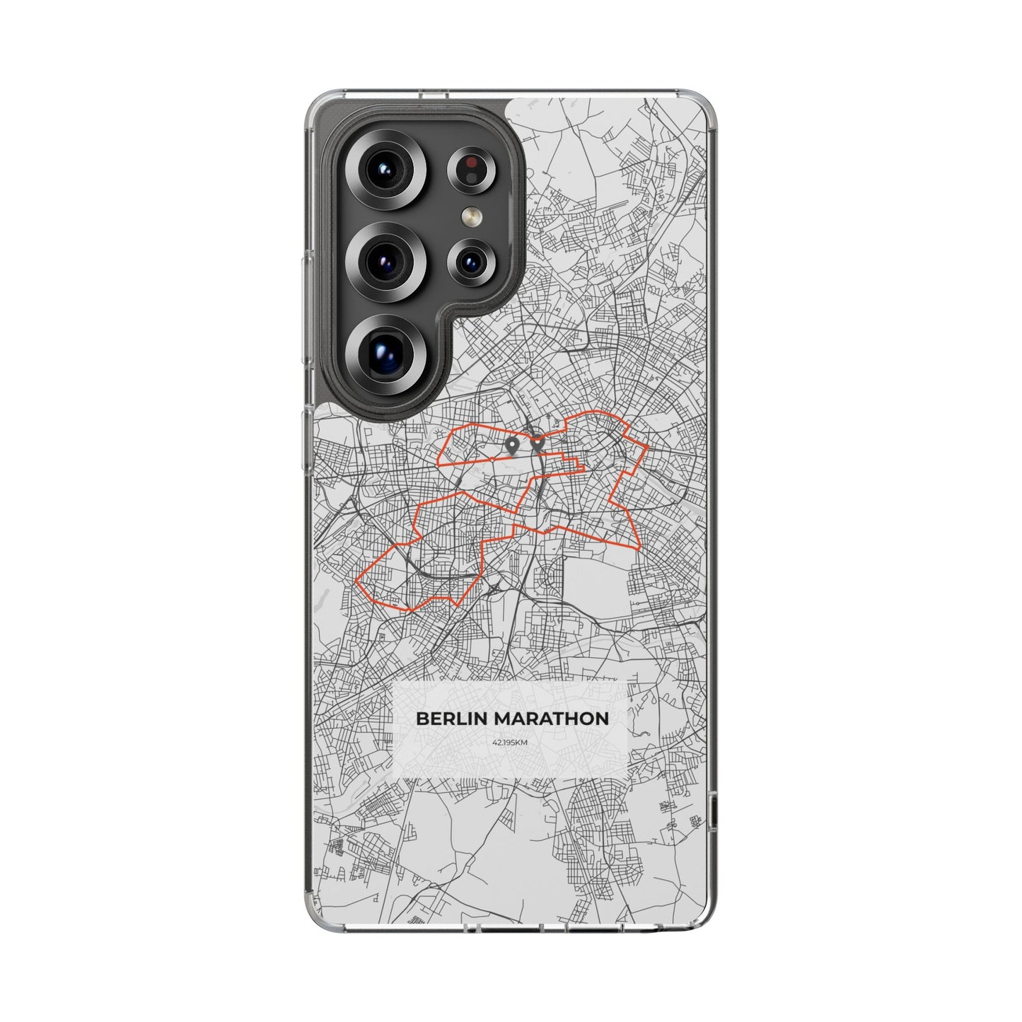 Berlin Marathon Route Clear Impact-Resistant Phone Case