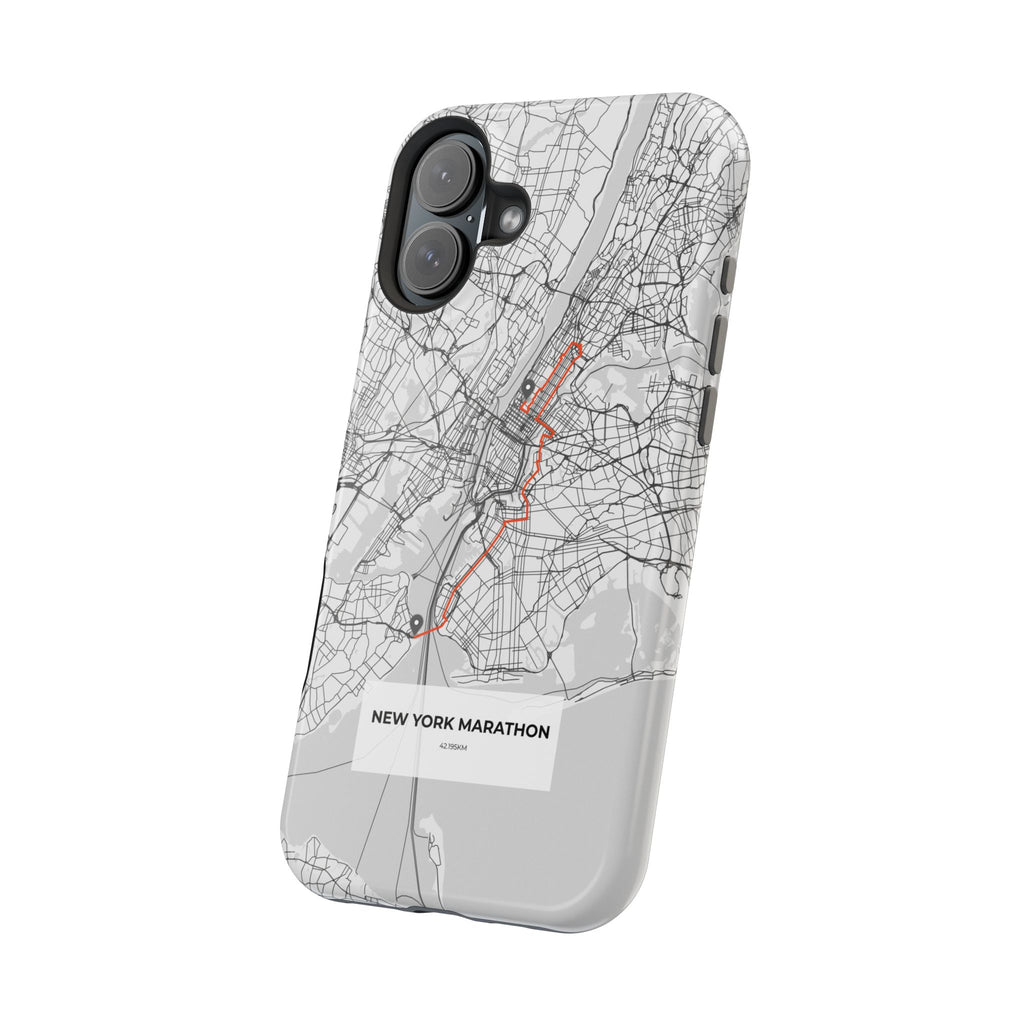 New York Marathon Route Magnetic Impact-Resistant Phone Case