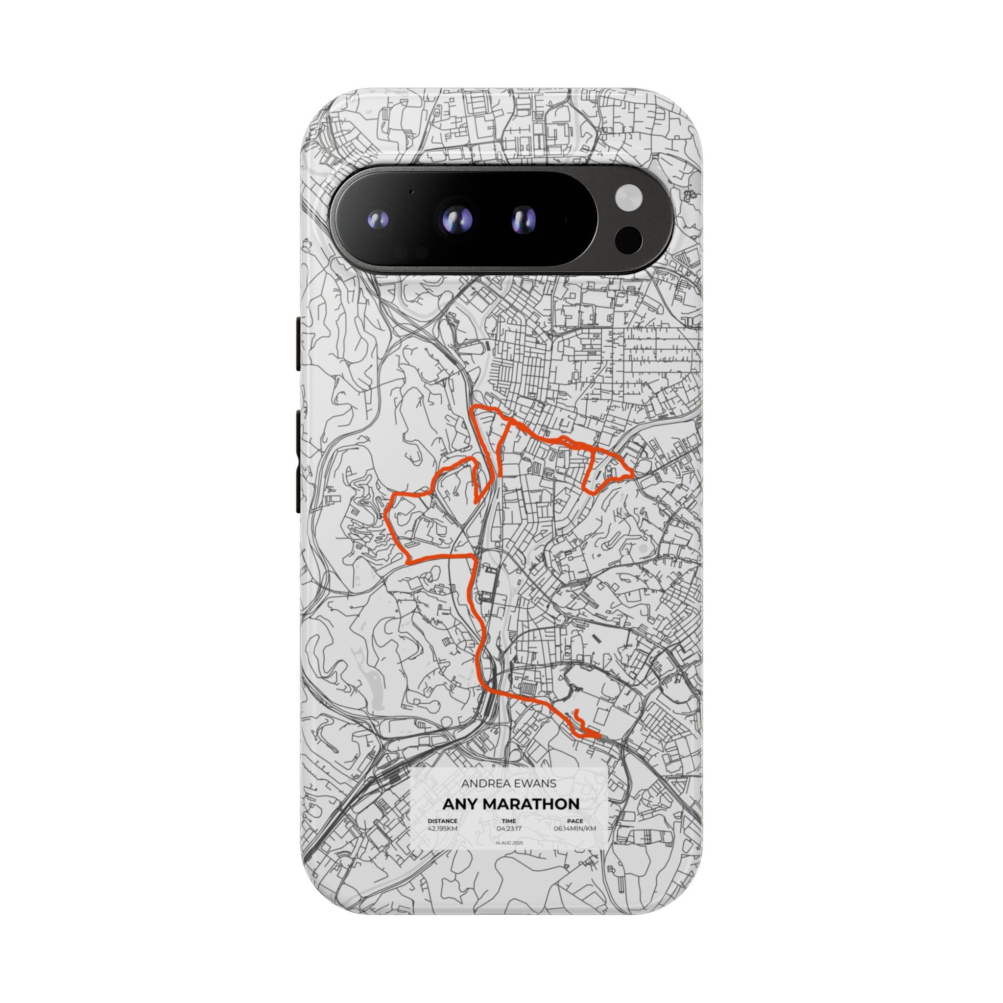 Customized Marathon Route Tough Phone Case