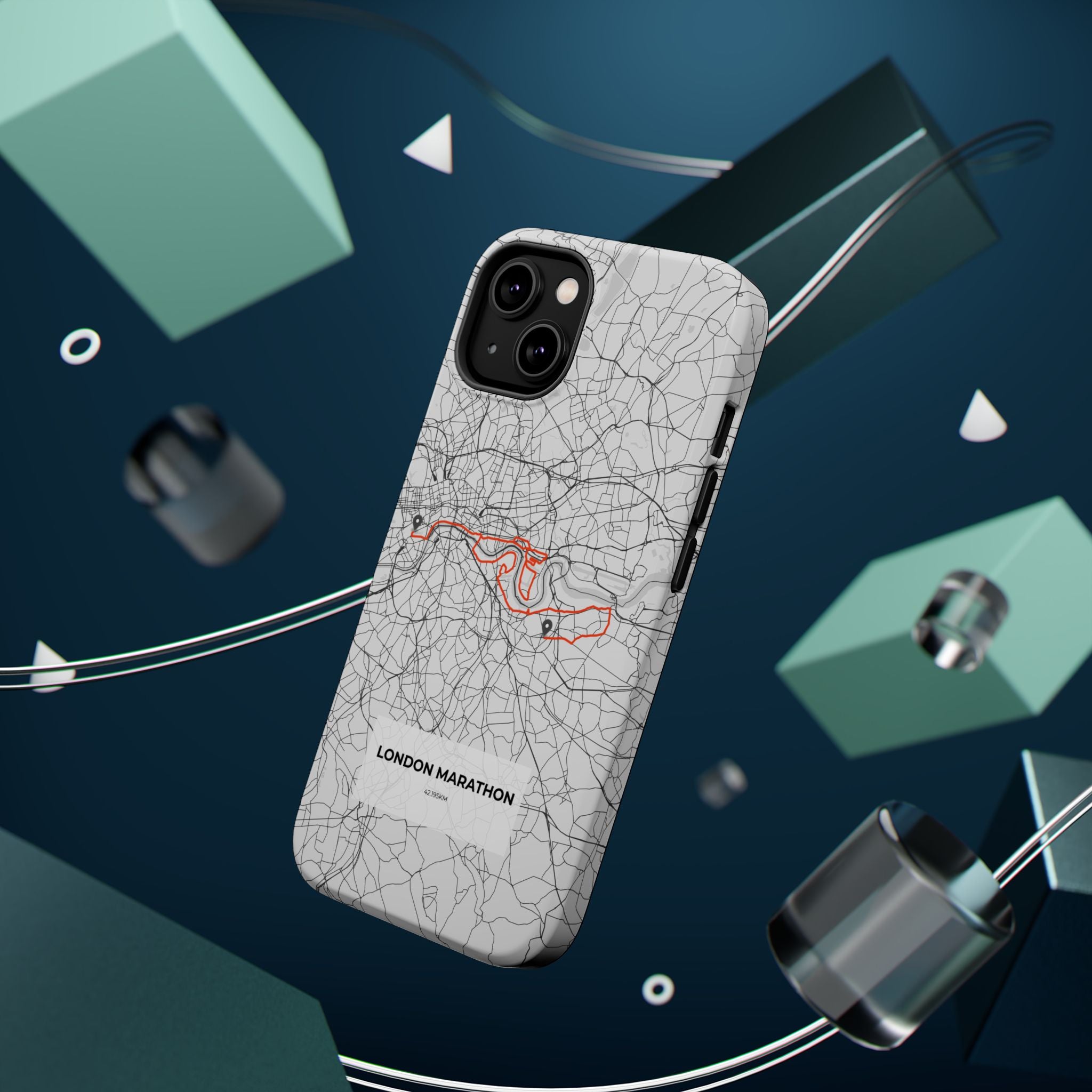 London Marathon Route Magnetic Impact-Resistant Phone Case