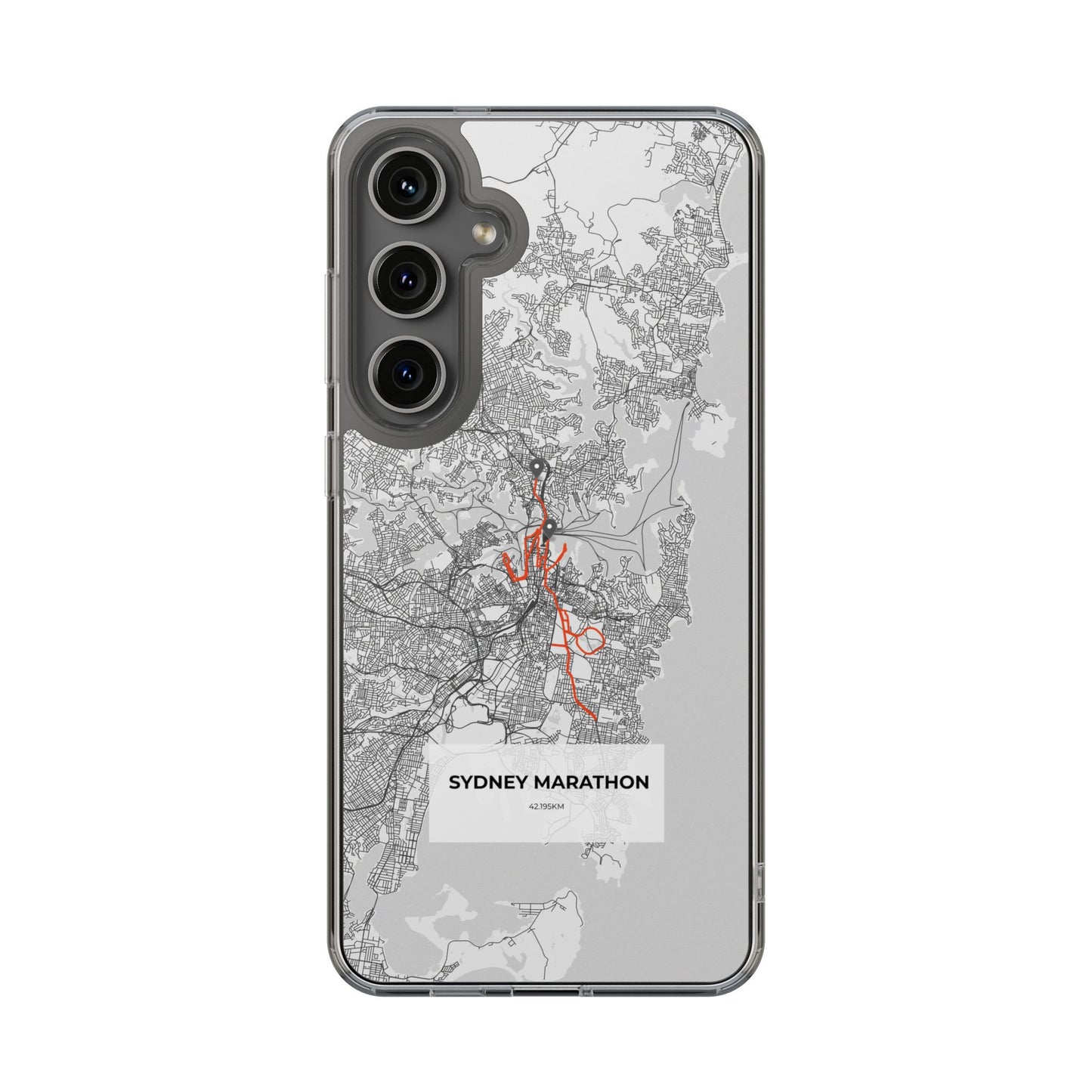 Sydney Marathon Route Clear Impact-Resistant Phone Case
