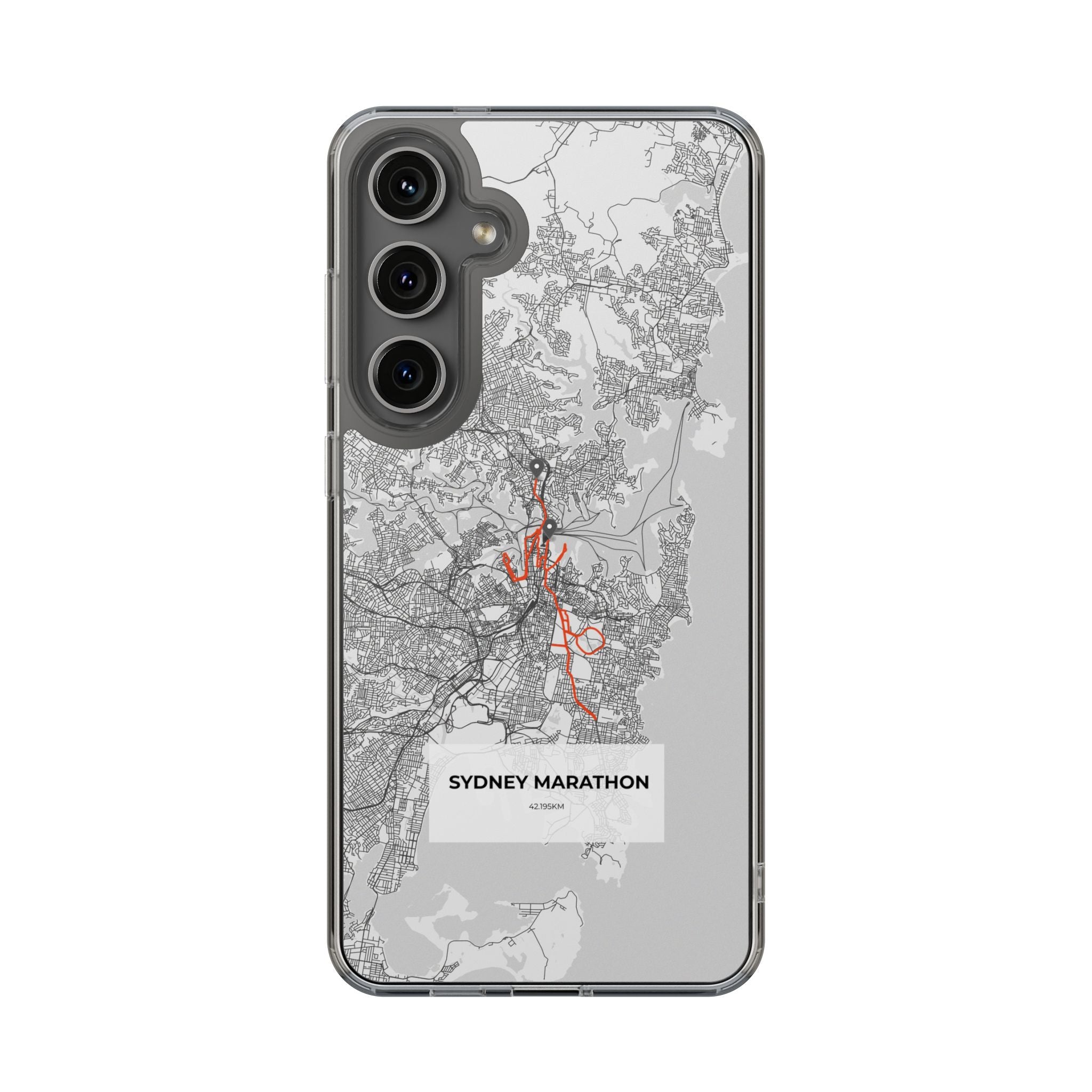 Sydney Marathon Route Clear Impact-Resistant Phone Case