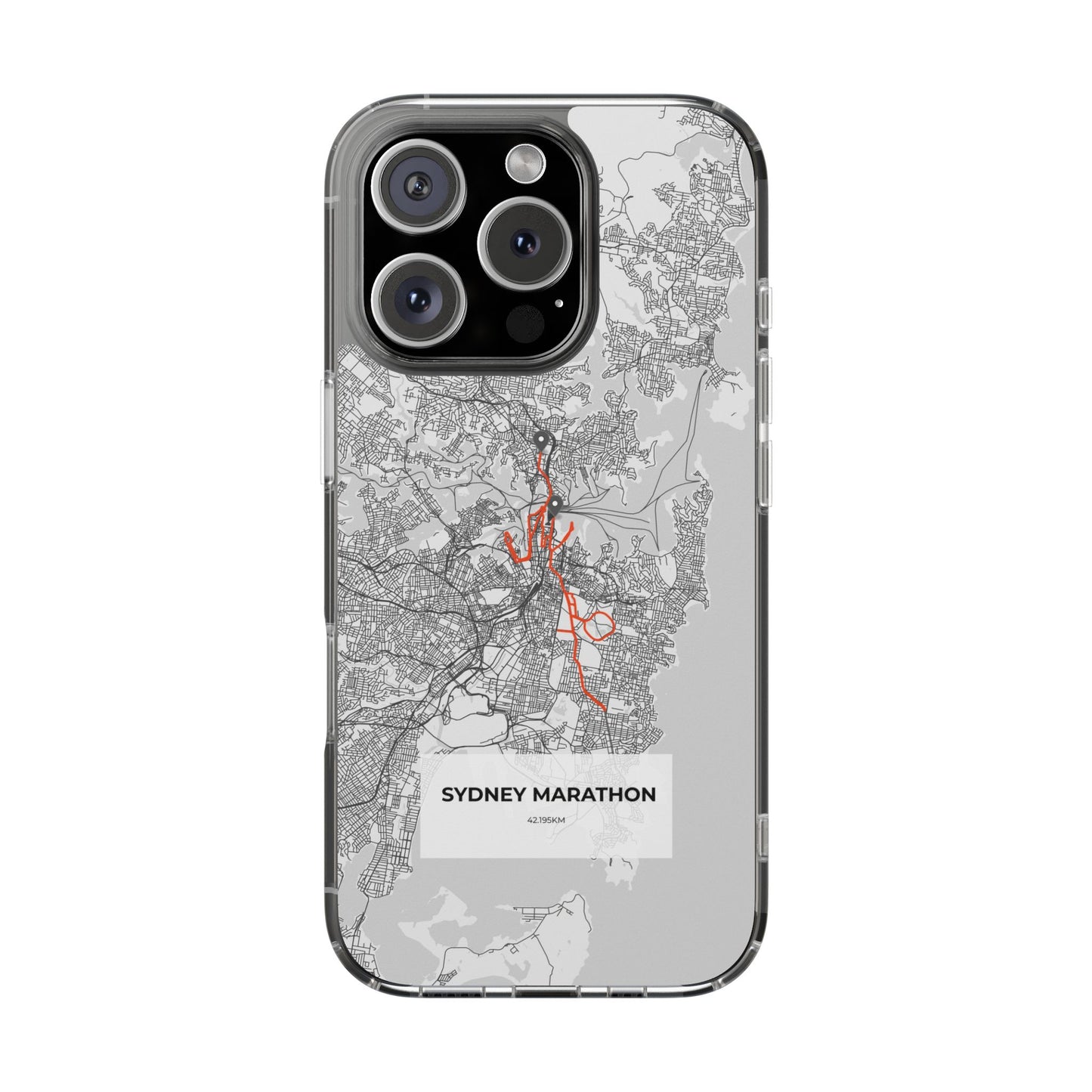 Sydney Marathon Route Magnetic Clear Impact-Resistant Phone Case