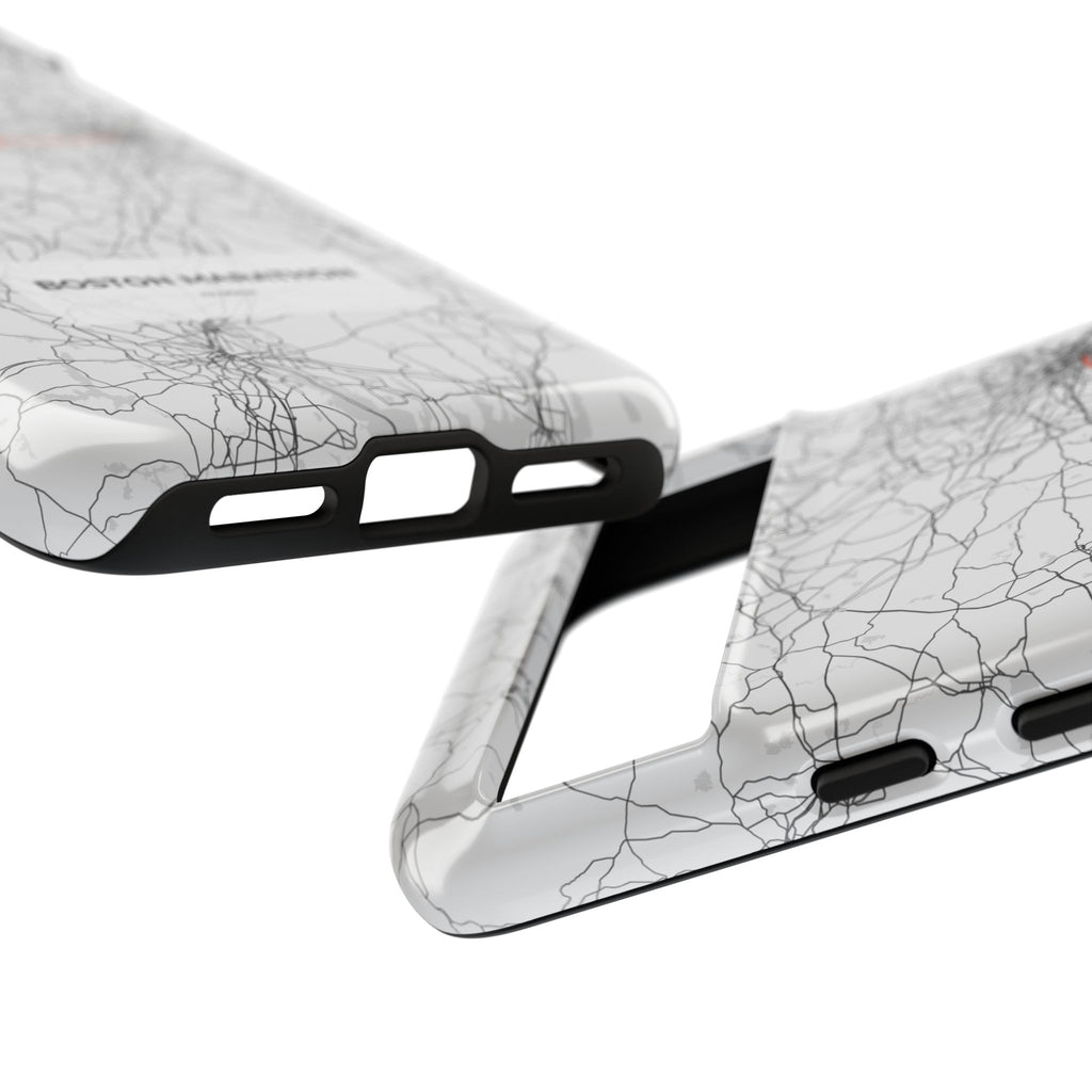 Boston Marathon Route Tough Phone Case