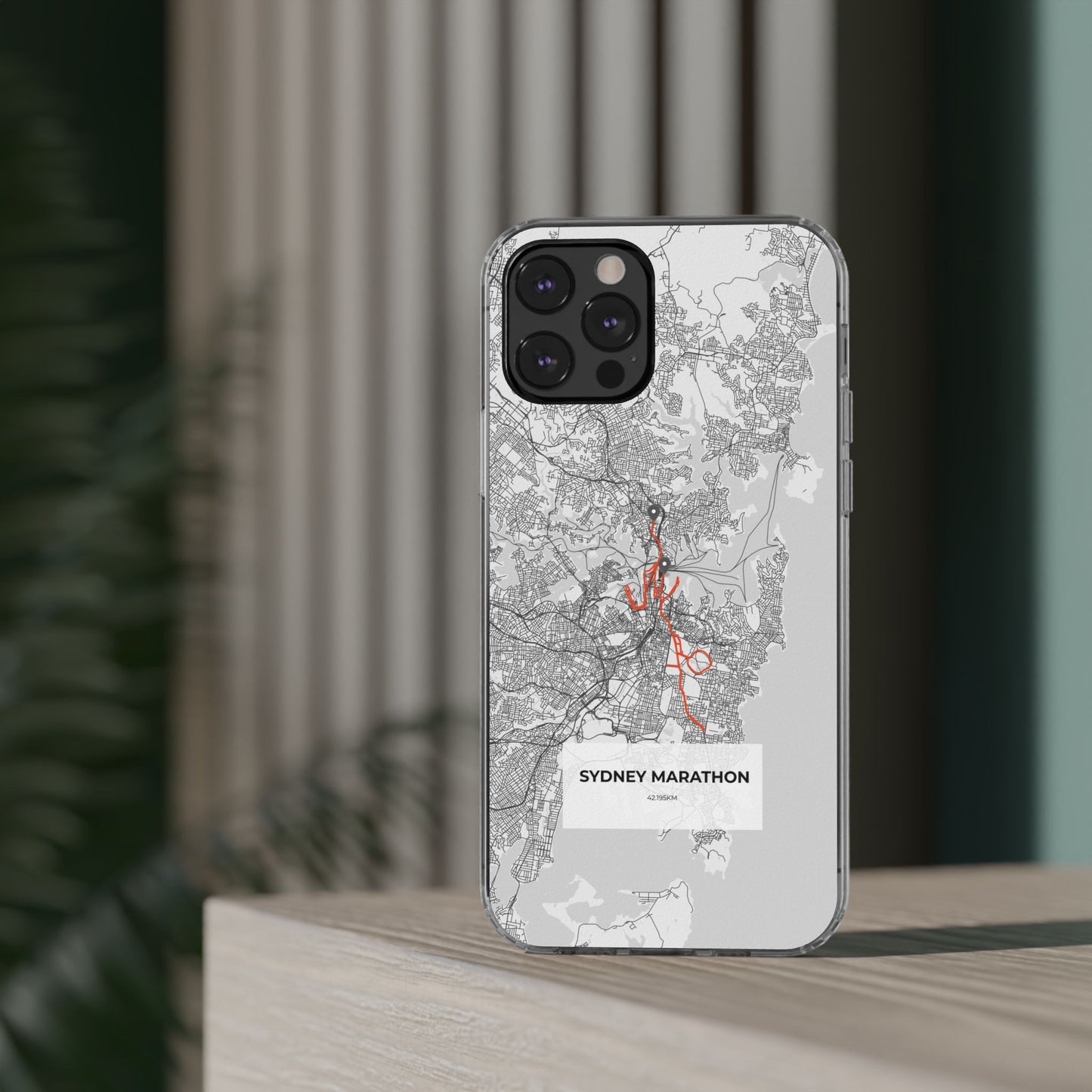 Sydney Marathon Route Clear Impact-Resistant Phone Case