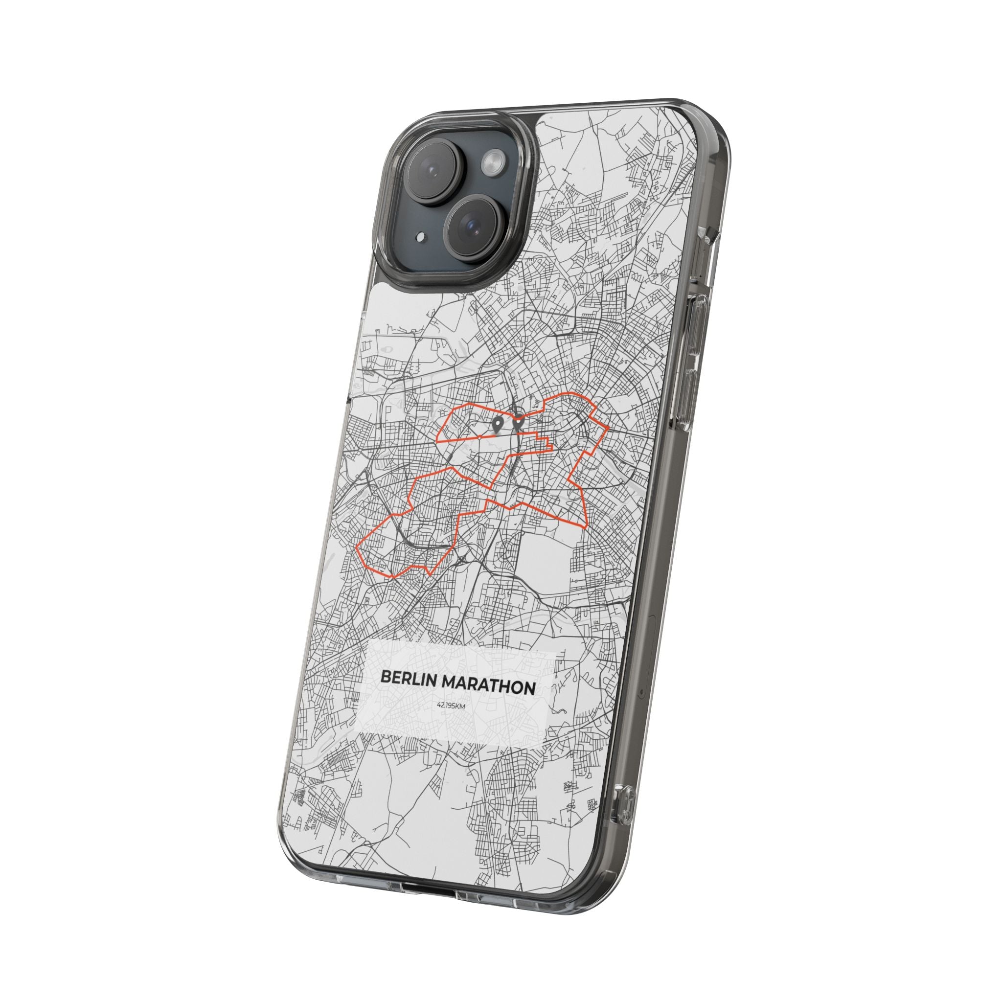 Berlin Marathon Route Clear Impact-Resistant Phone Case