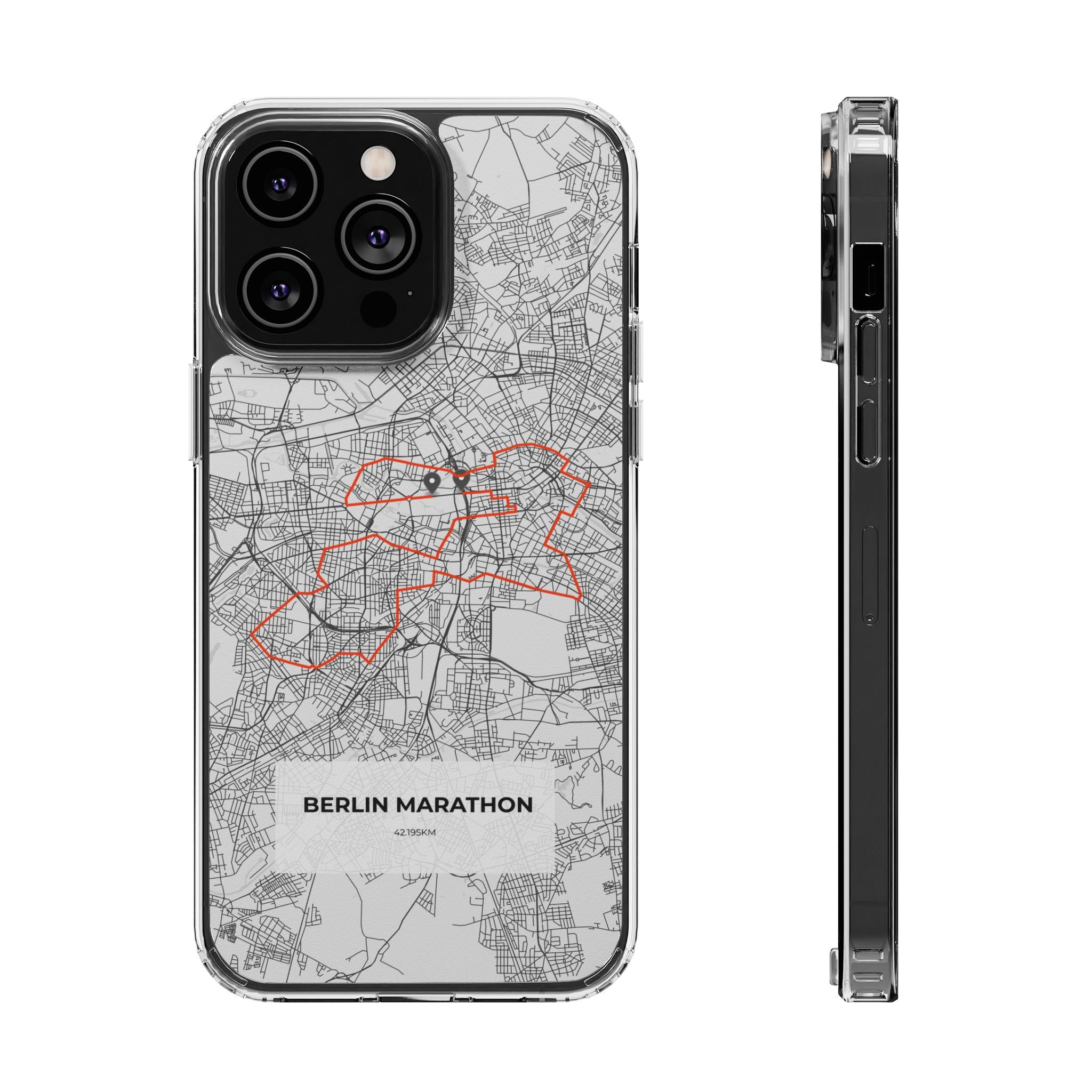 Berlin Marathon Route Magnetic Clear Impact-Resistant Phone Case