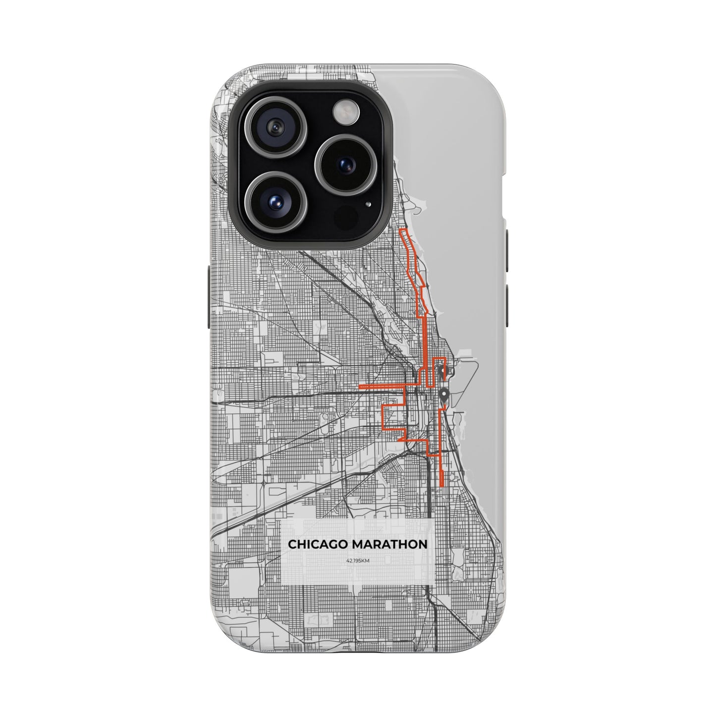 Chicago Marathon Route Magnetic Impact-Resistant Phone Case