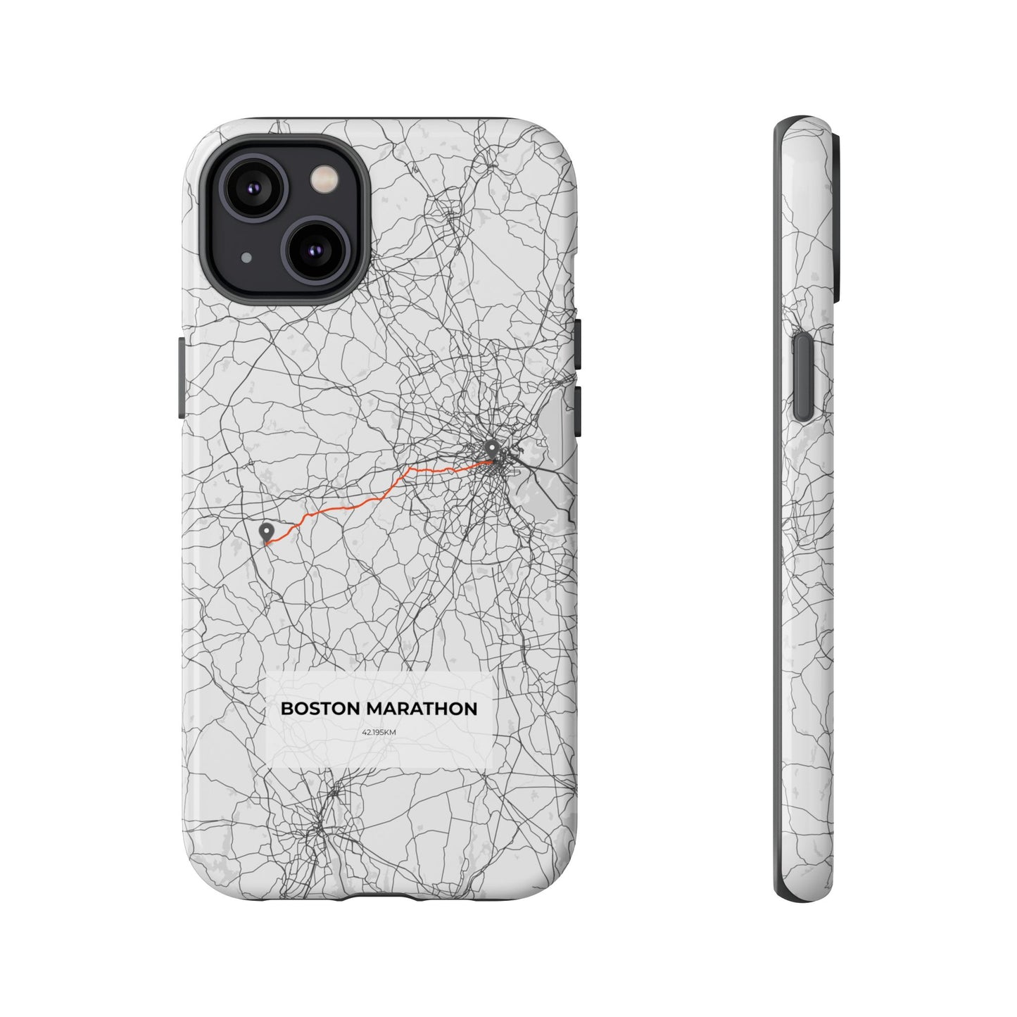 Boston Marathon Route Tough Phone Case