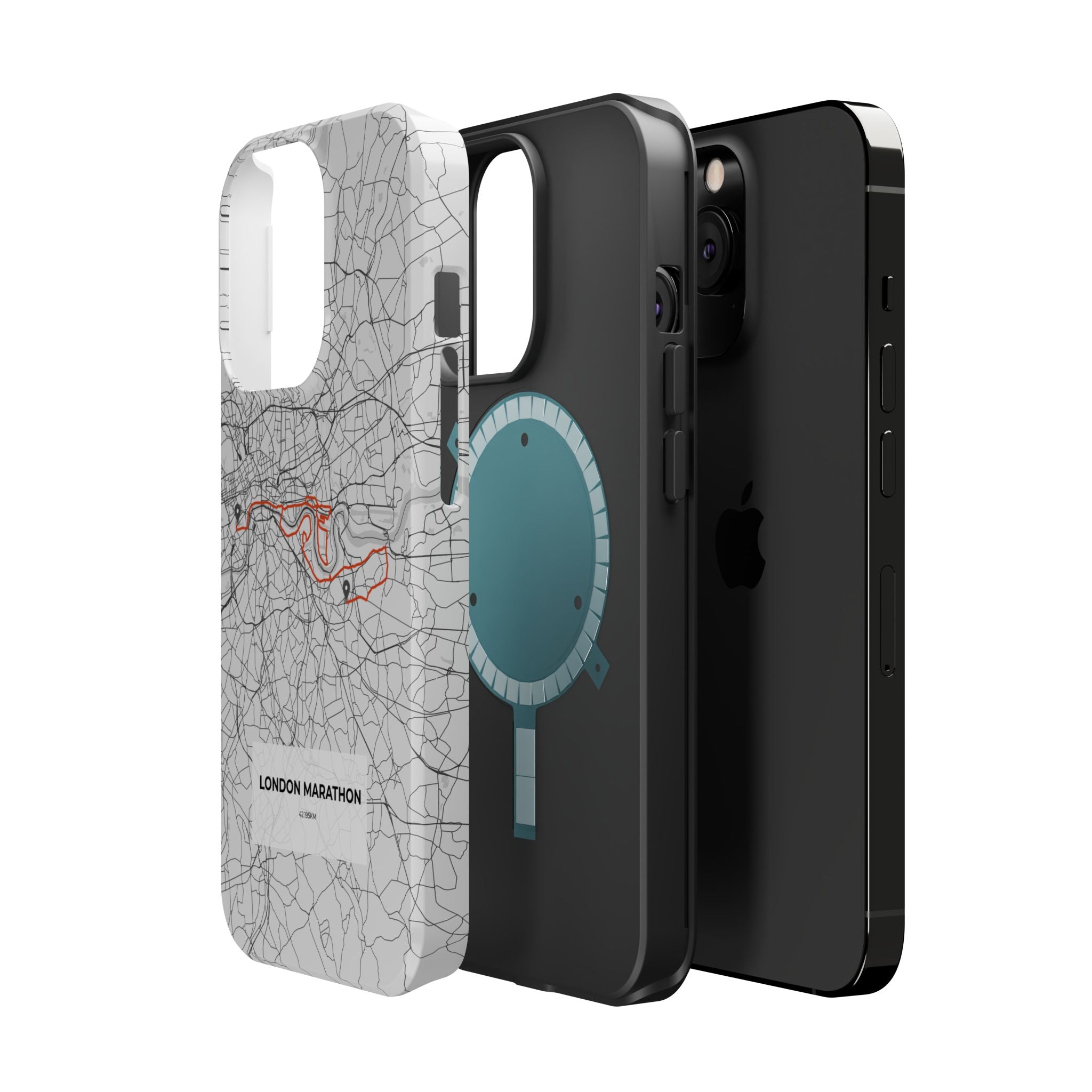 London Marathon Route Magnetic Impact-Resistant Phone Case