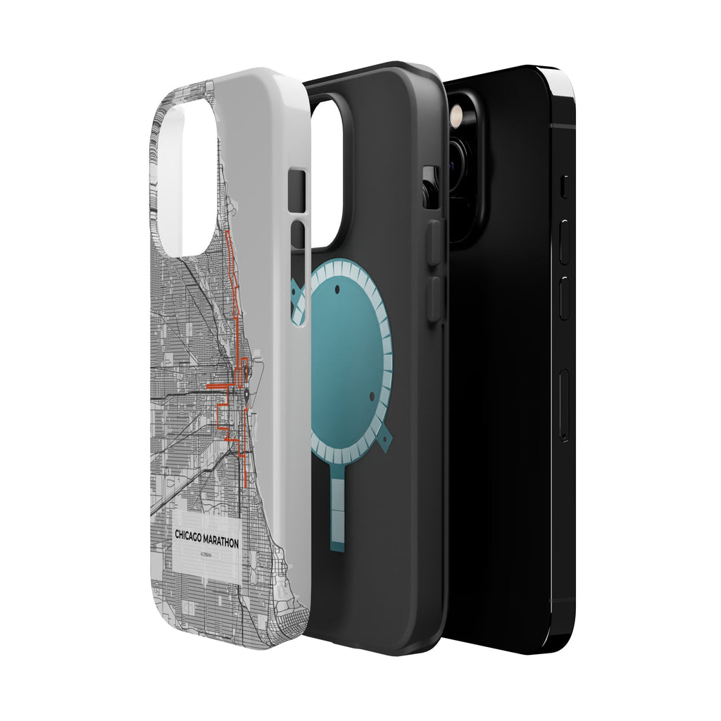 Chicago Marathon Route Magnetic Impact-Resistant Phone Case