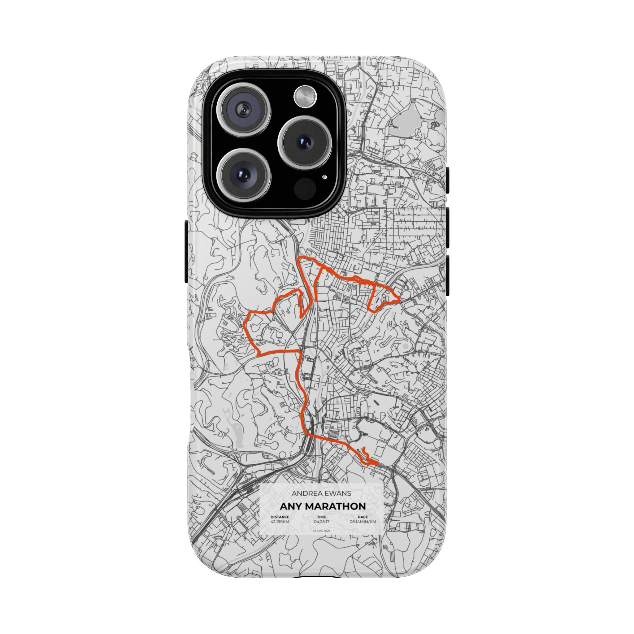 Customized Marathon Route Tough Phone Case