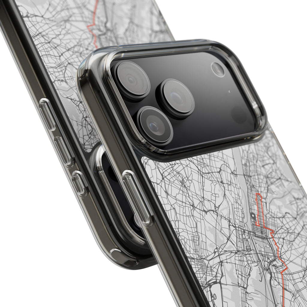 New York Marathon Route Clear Impact-Resistant Phone Case