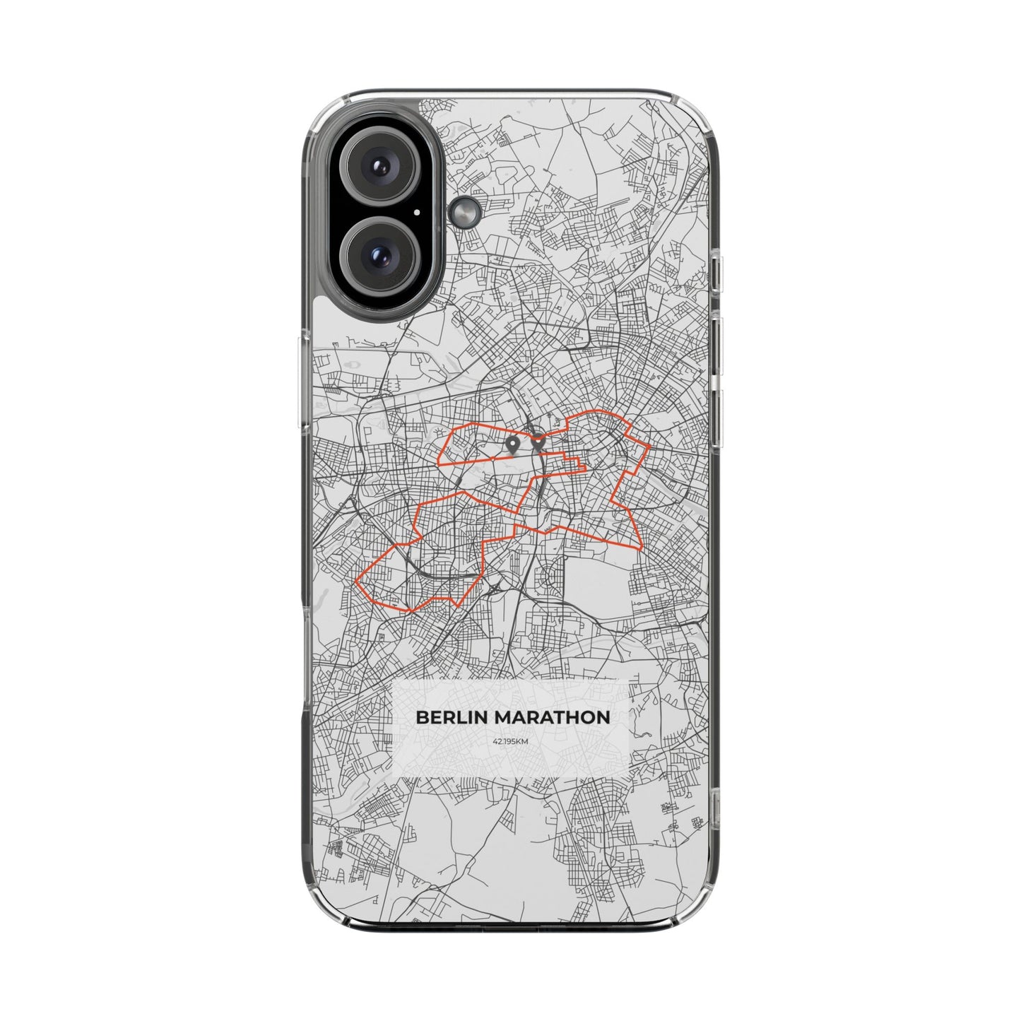 Berlin Marathon Route Clear Impact-Resistant Phone Case