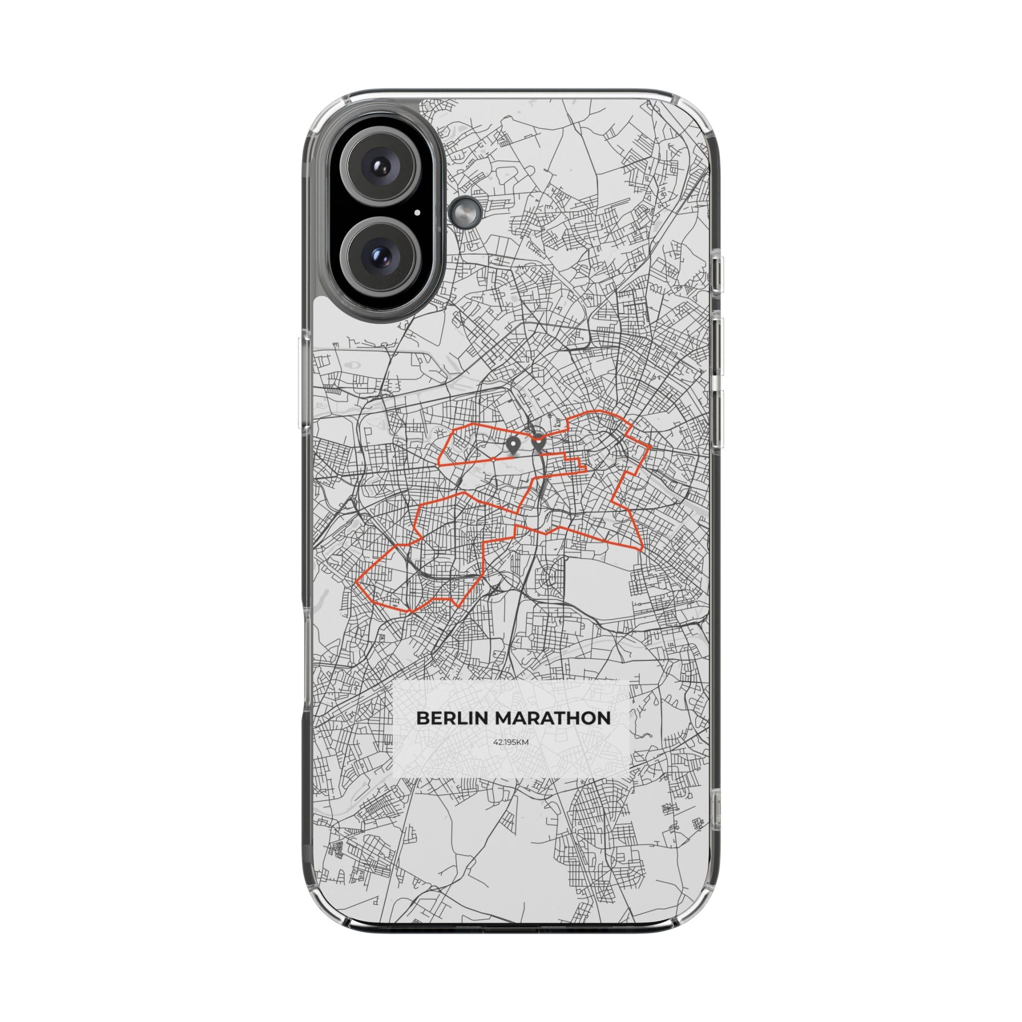 Berlin Marathon Route Clear Impact-Resistant Phone Case