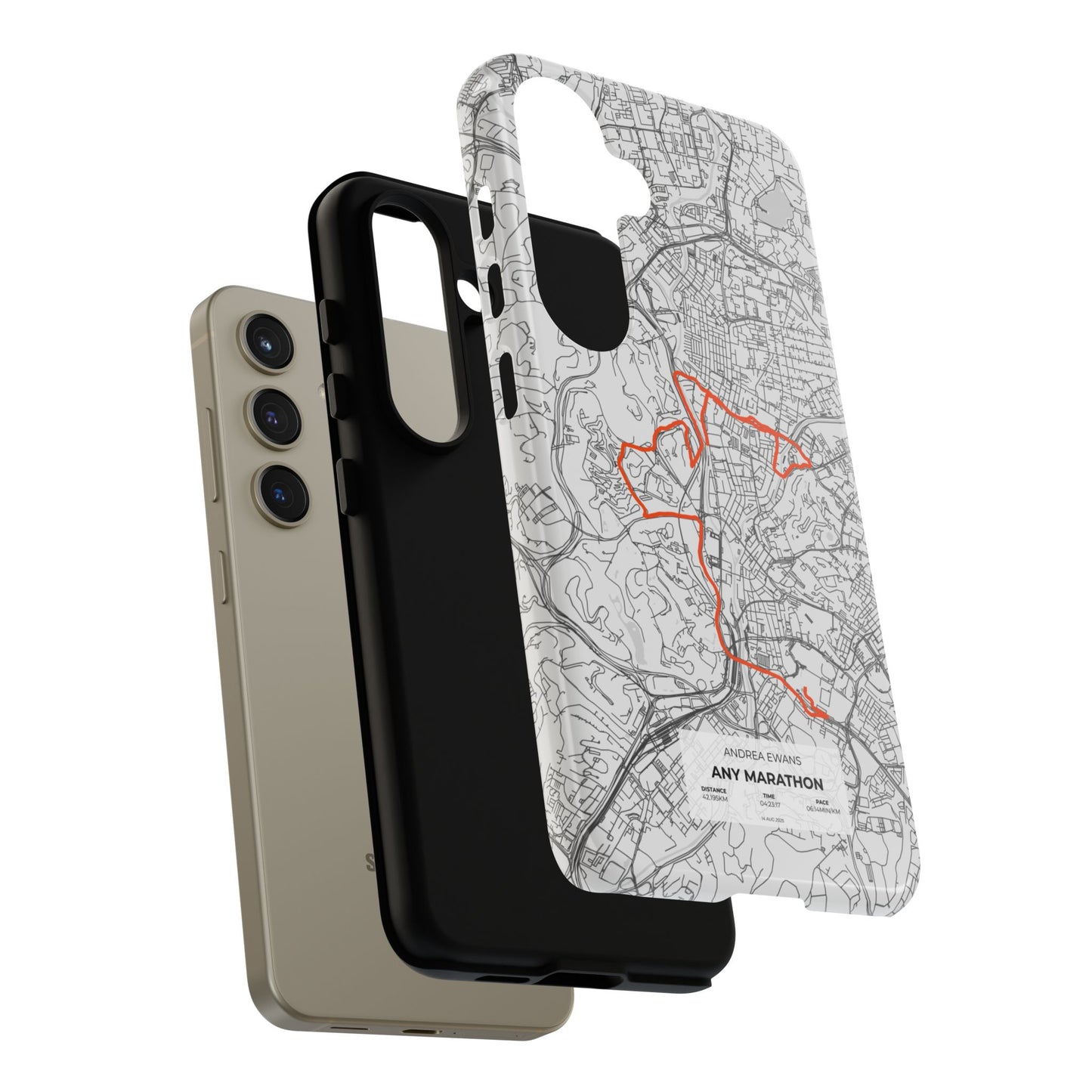 Customized Marathon Route Tough Phone Case