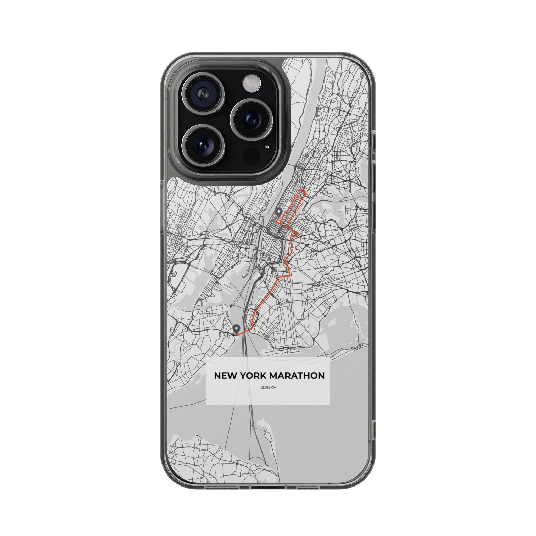 New York Marathon Route Magnetic Clear Impact-Resistant Phone Case