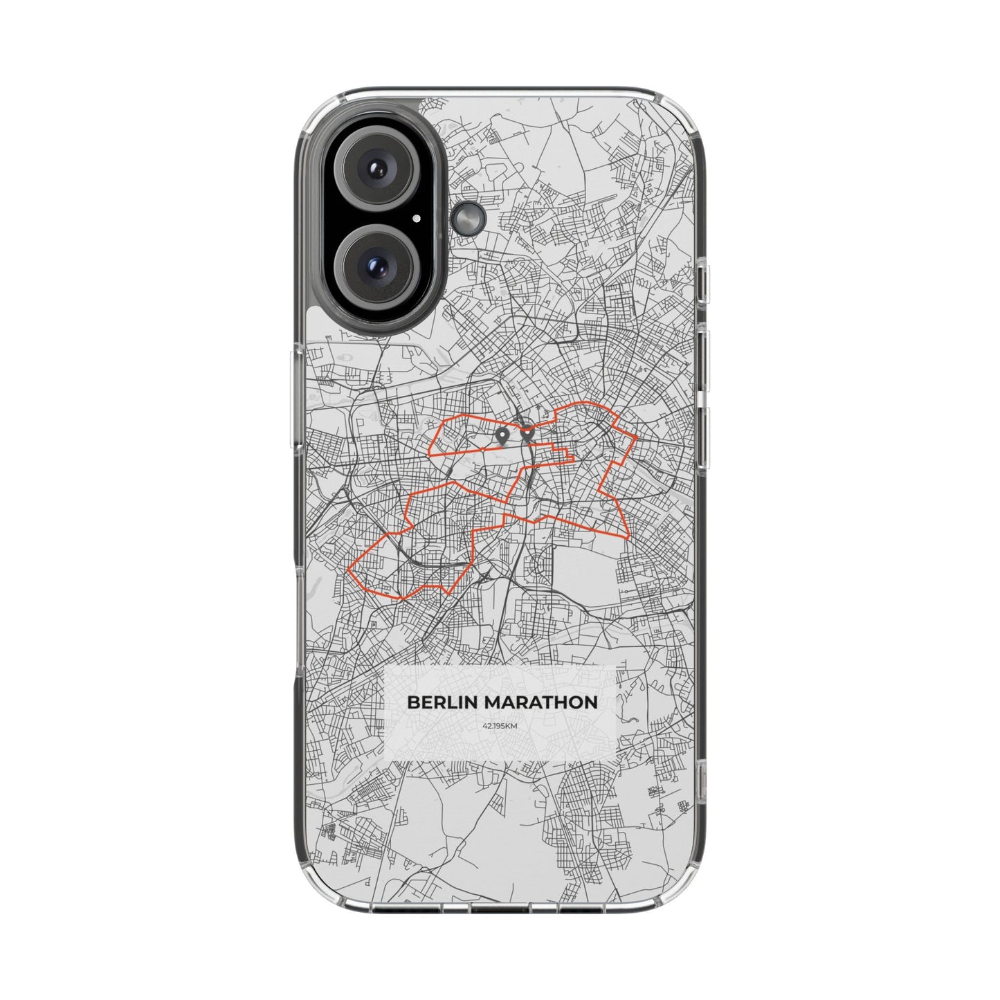 Berlin Marathon Route Clear Impact-Resistant Phone Case