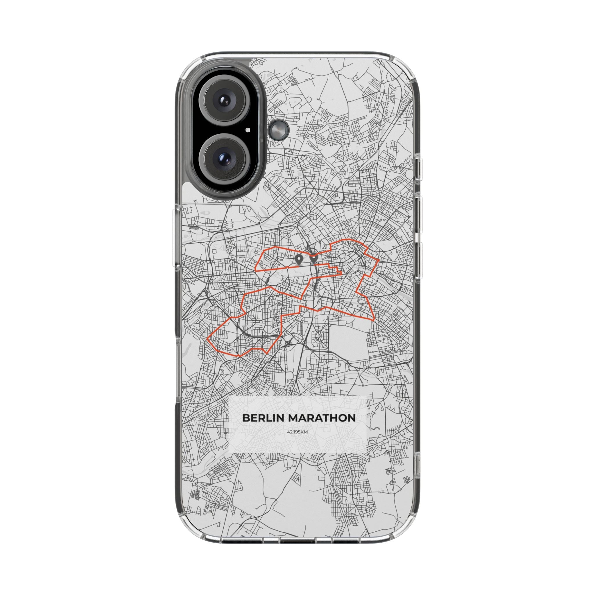 Berlin Marathon Route Clear Impact-Resistant Phone Case