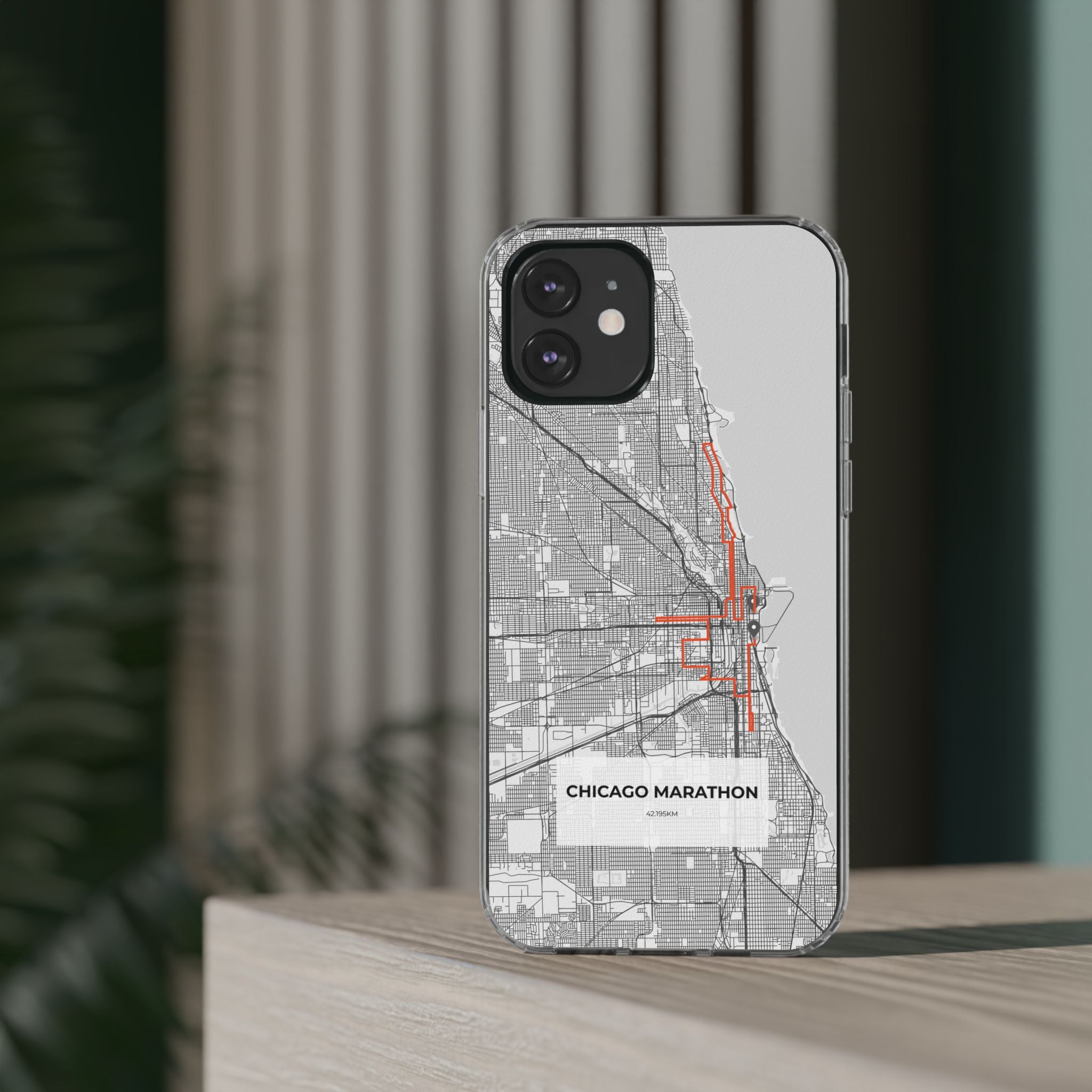 Chicago Marathon Route Clear Impact-Resistant Phone Case