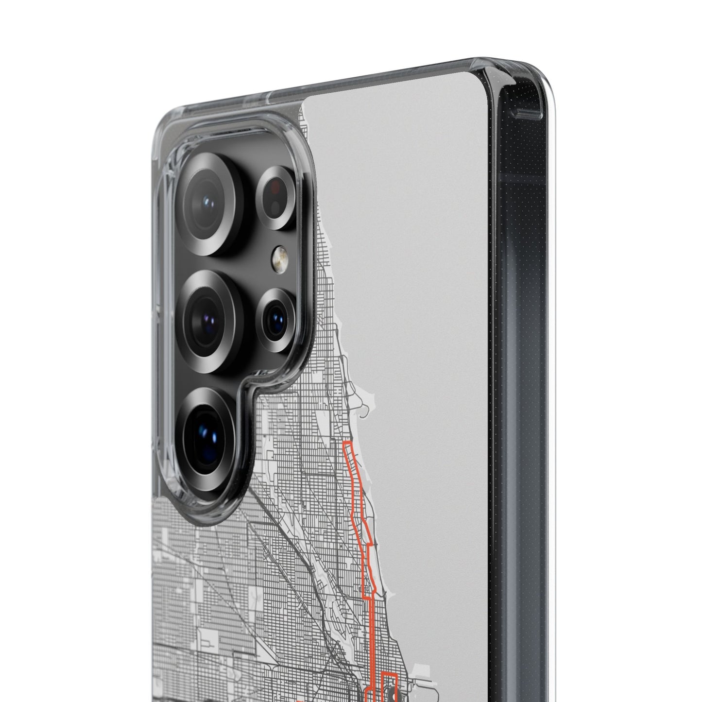 Chicago Marathon Route Clear Impact-Resistant Phone Case