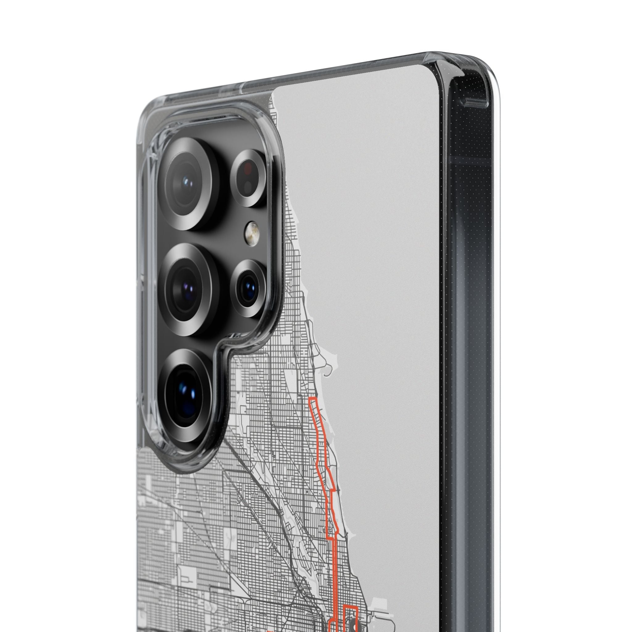Chicago Marathon Route Clear Impact-Resistant Phone Case