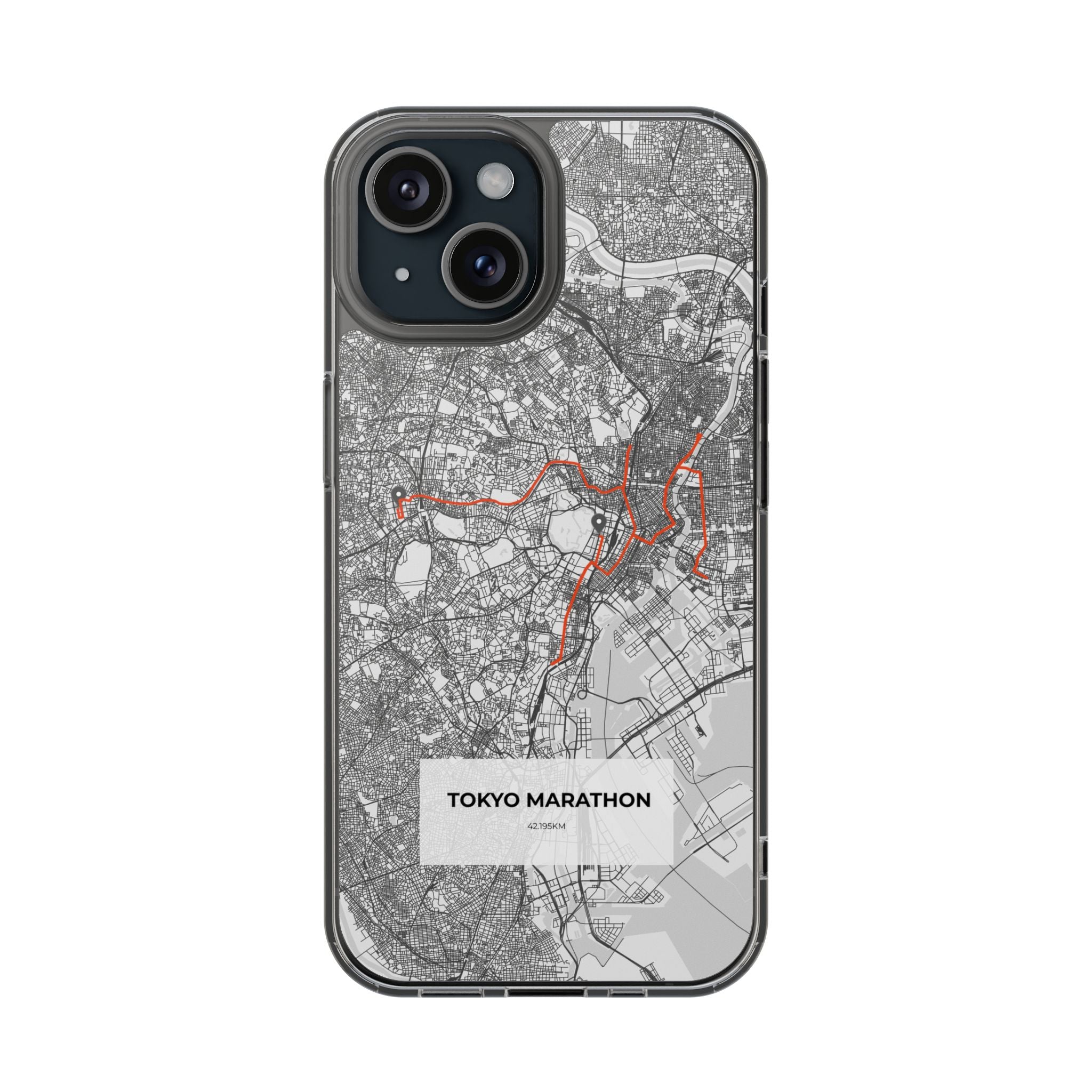 Tokyo Marathon Route Clear Impact-Resistant Phone Case